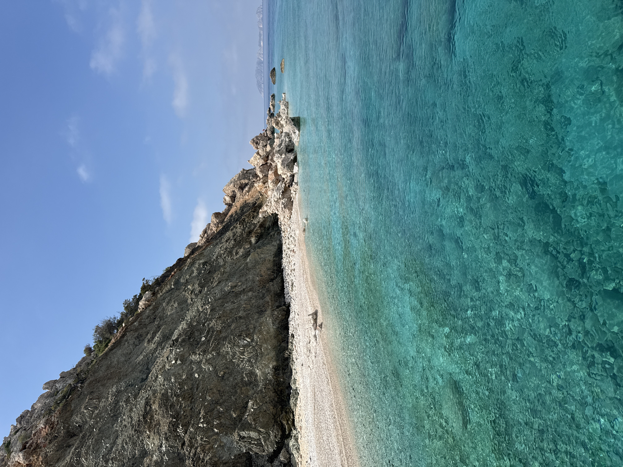 Peaceful morning coastal views captured along Turkish Mediterranean shore