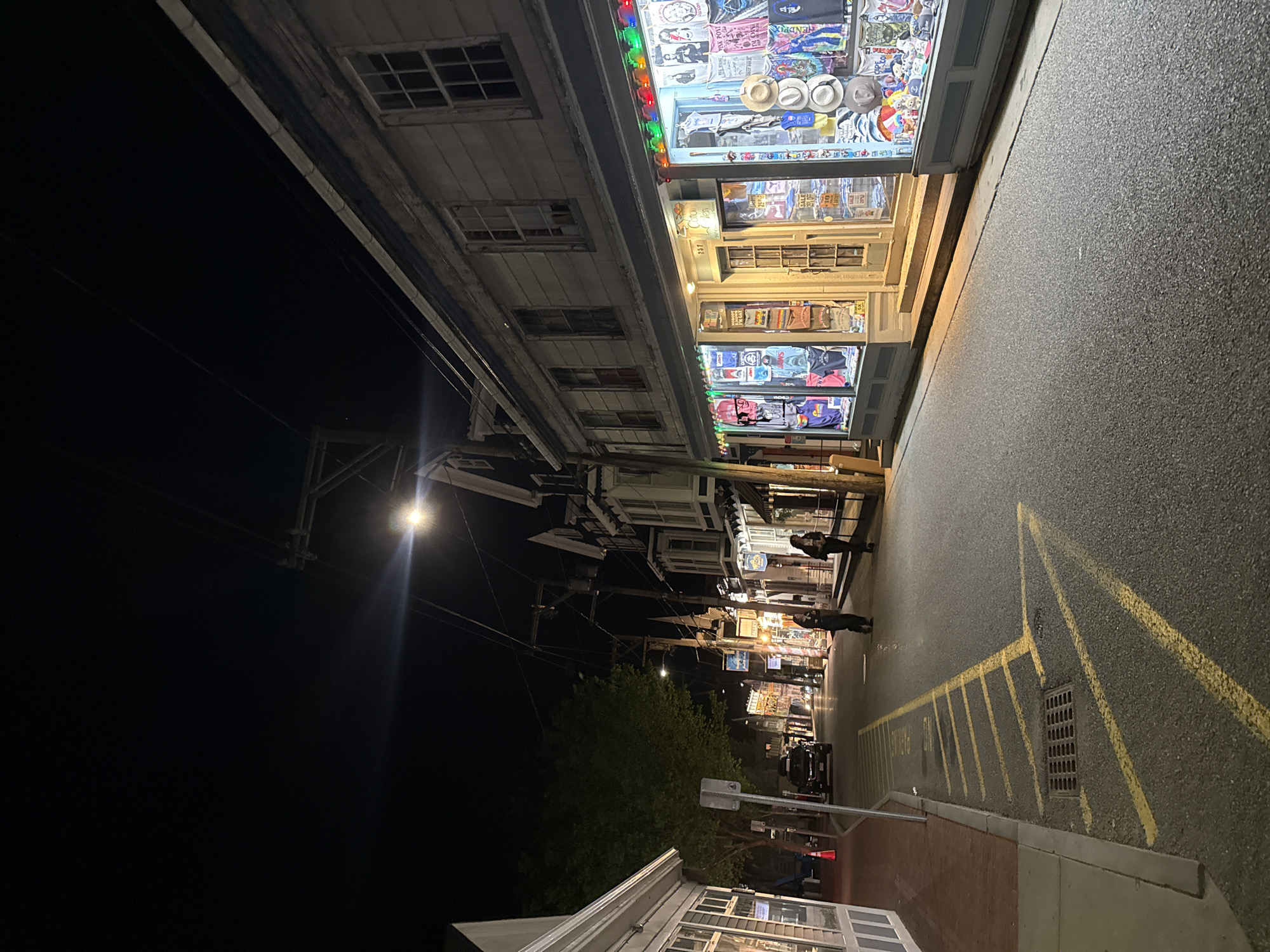 Late-night street scenes documented in Provincetown, Massachusetts