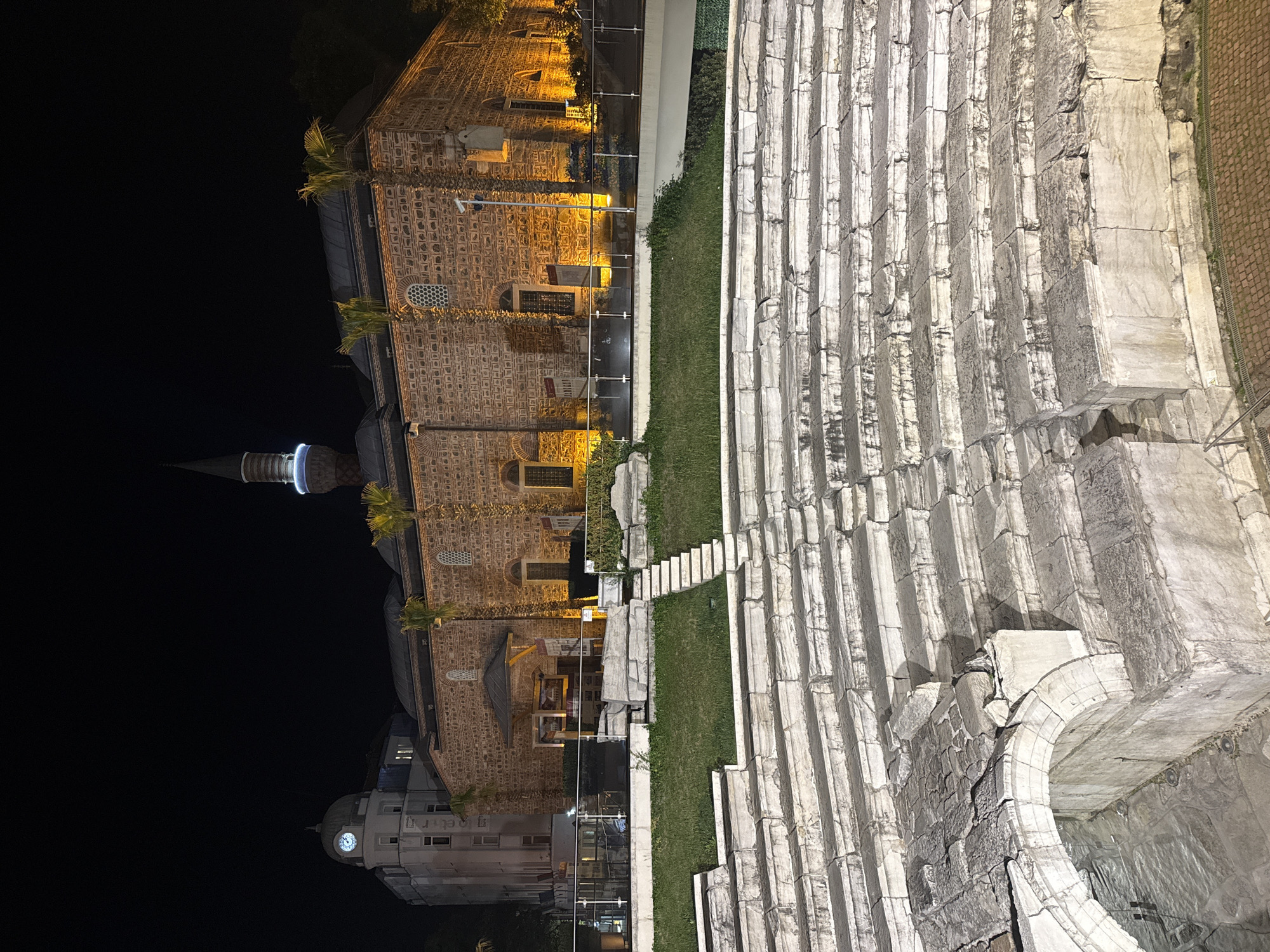 Nighttime Views of Historic Plovdiv Landmarks Captured