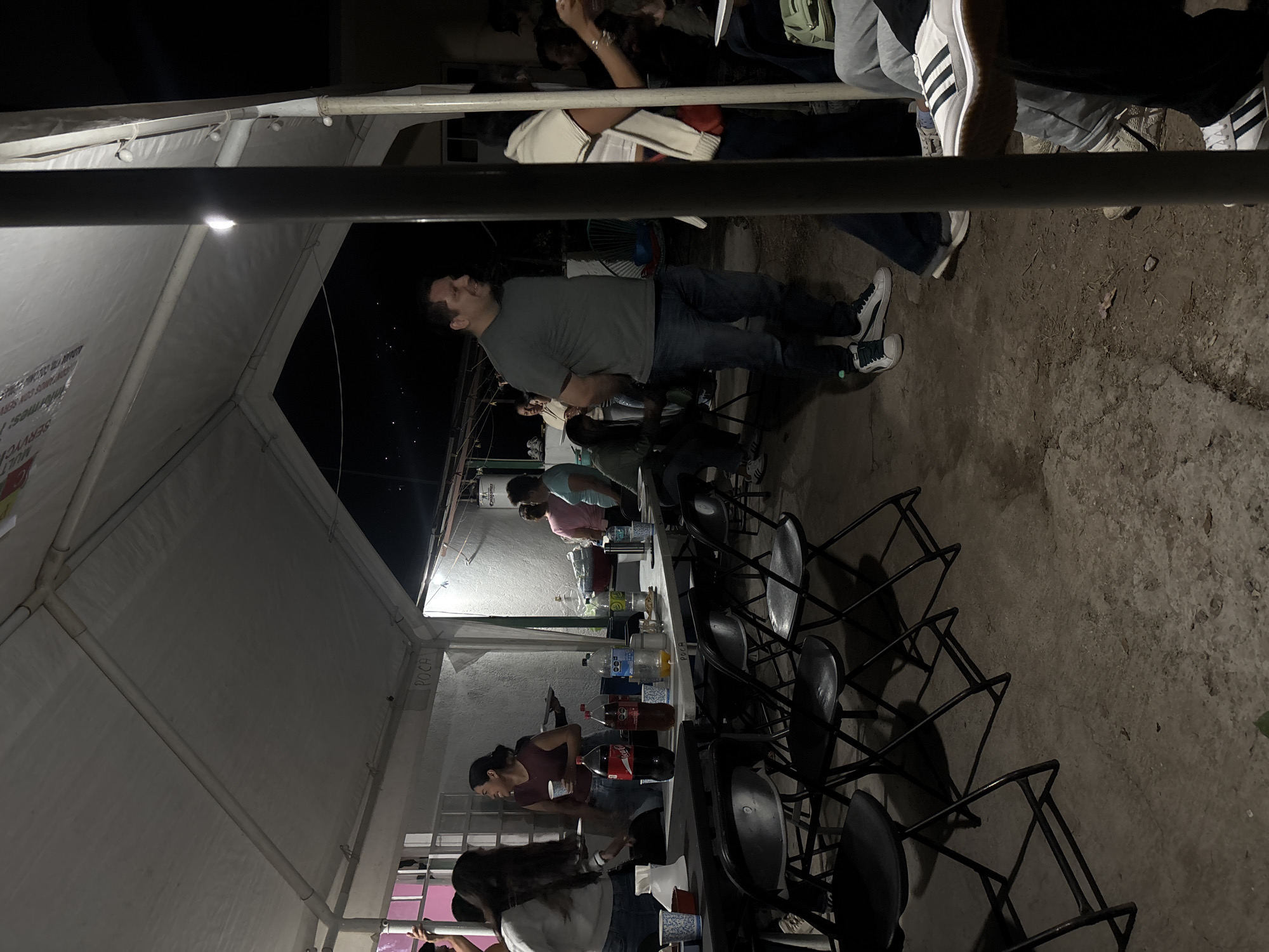 Evening social gathering in Chilpancingo courtyard venue