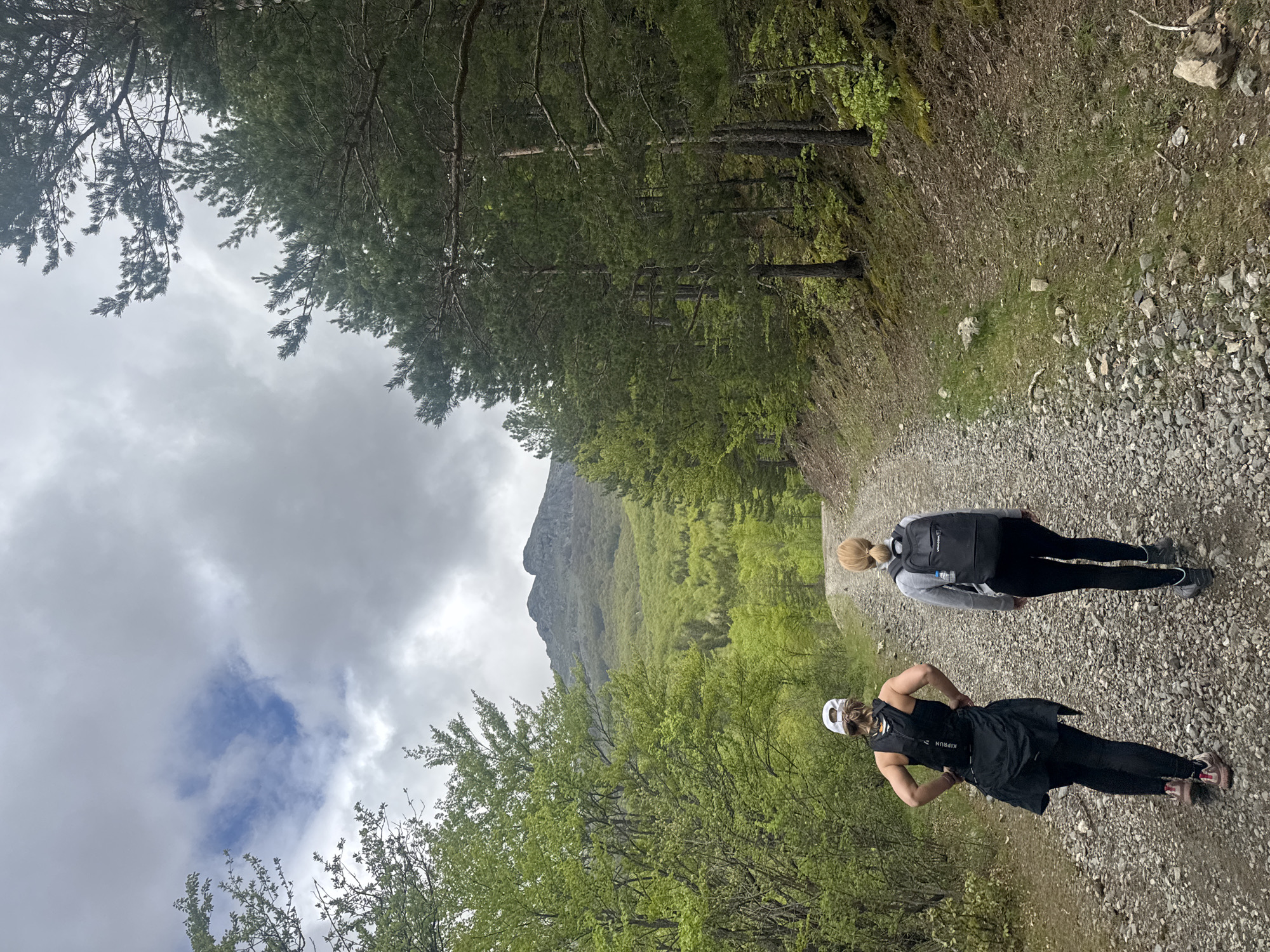 Two hikers spotted on mountain path near Tazha, Bulgaria