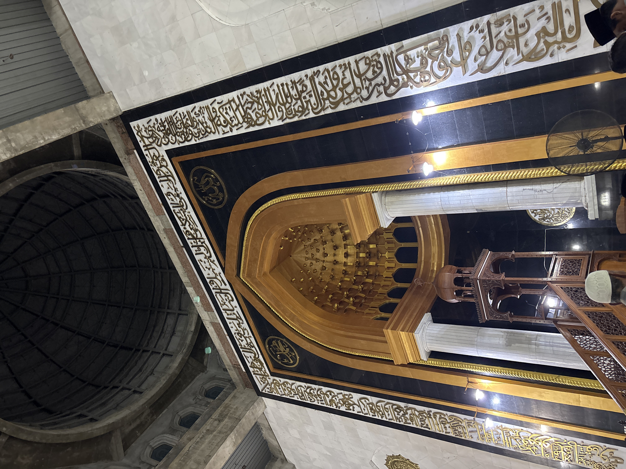 Baiturrahman Grand Mosque documented in evening lighting, Lhokseumawe