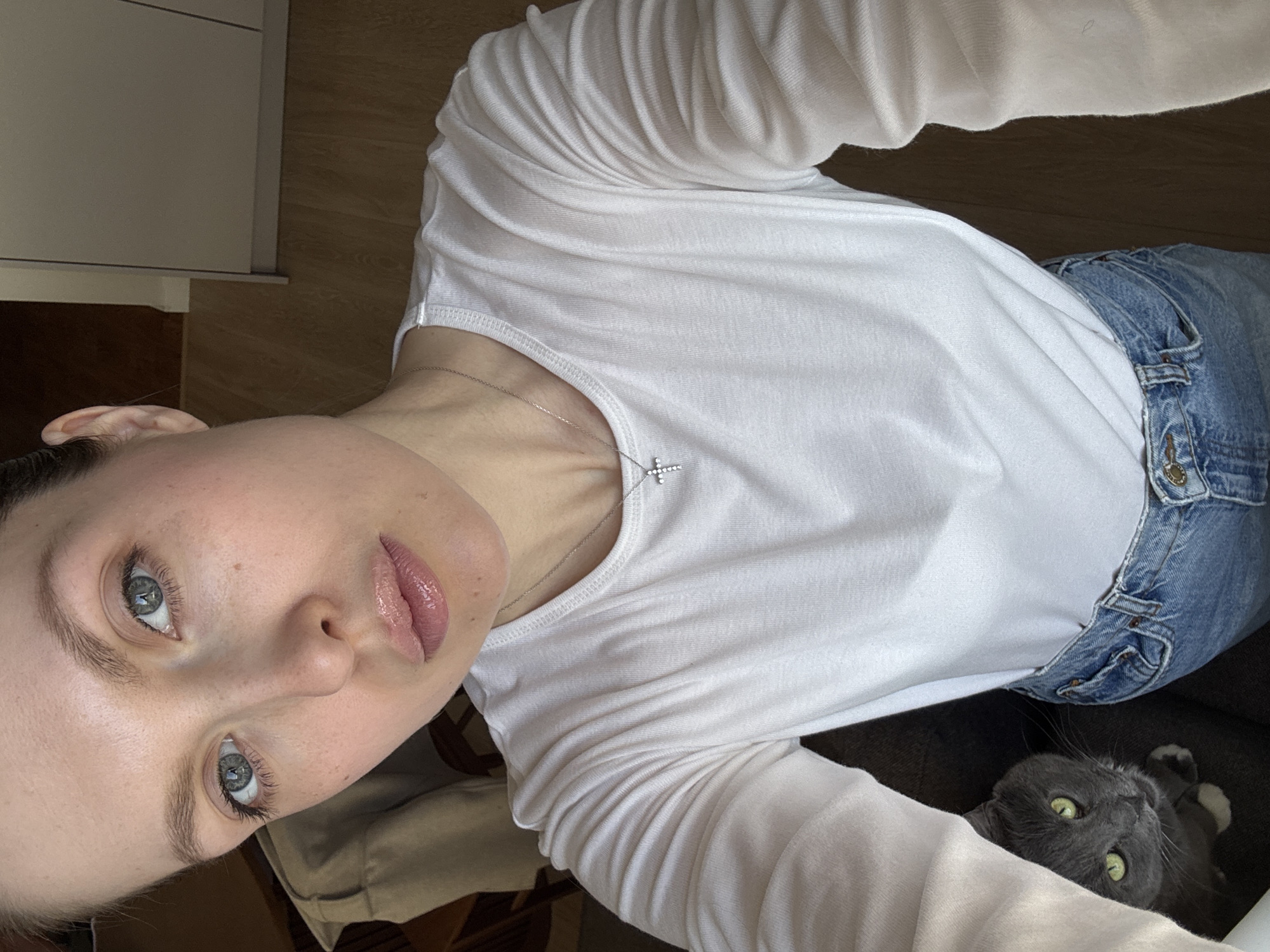 Woman photographs herself in Moscow apartment over morning hours