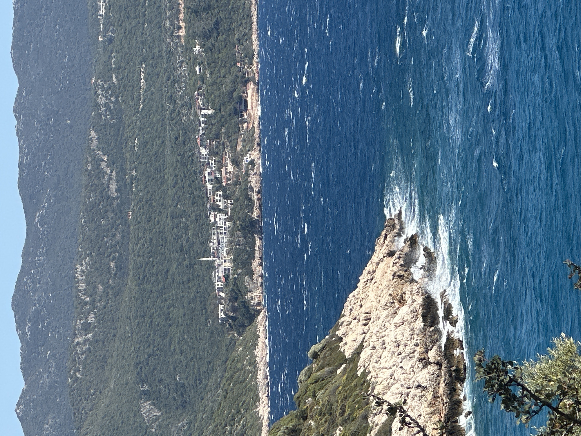 Coastal mountain landscape photographed in Kaş, Turkey