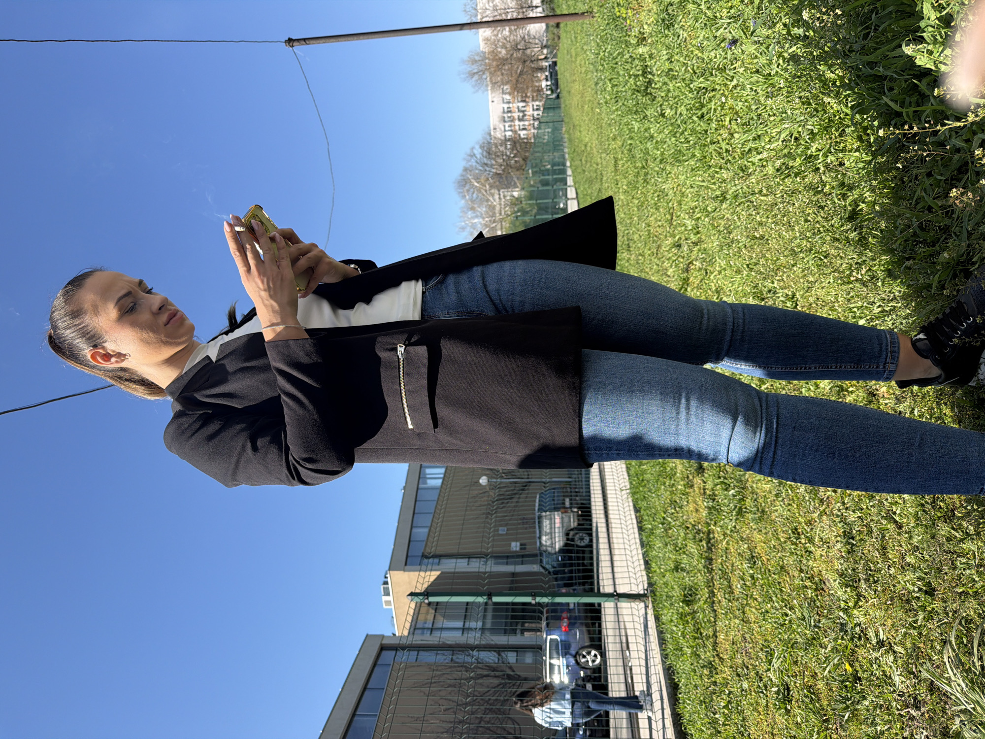 Woman spotted smoking, using phone in Plovdiv park