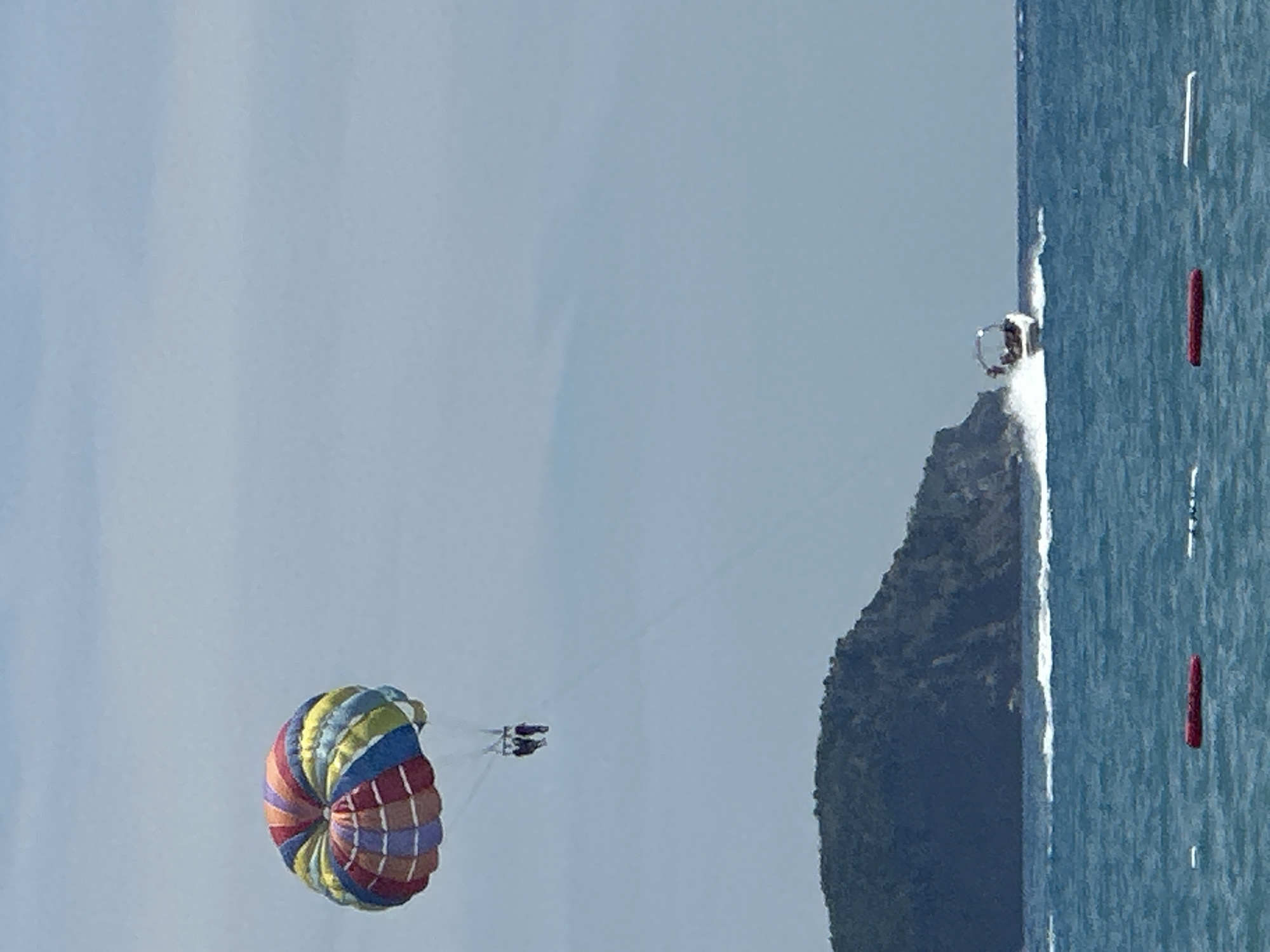 Parasailing and beach life on the Montenegrin Adriatic coast