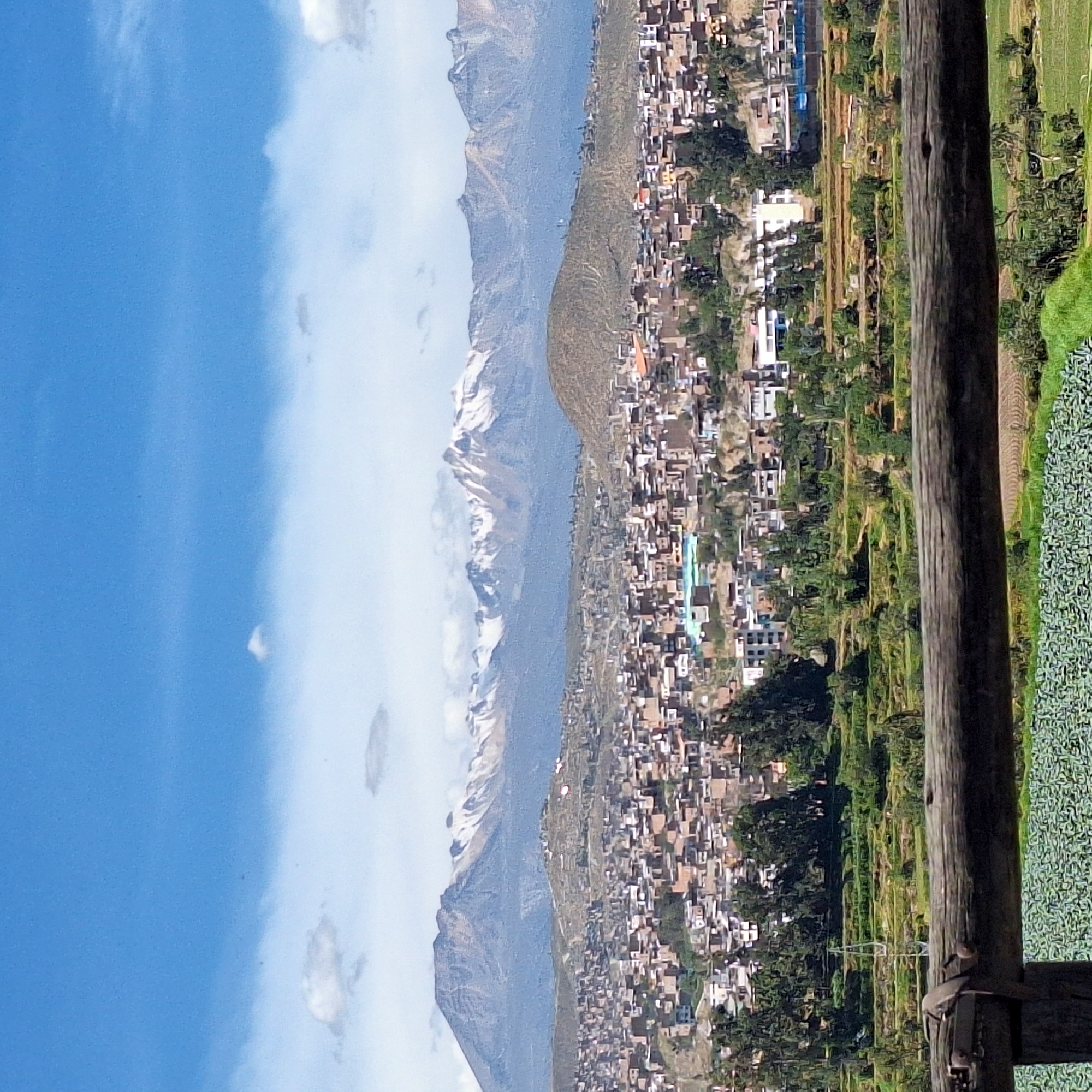 Urban landscape documented in mountainous Cayma, Peru