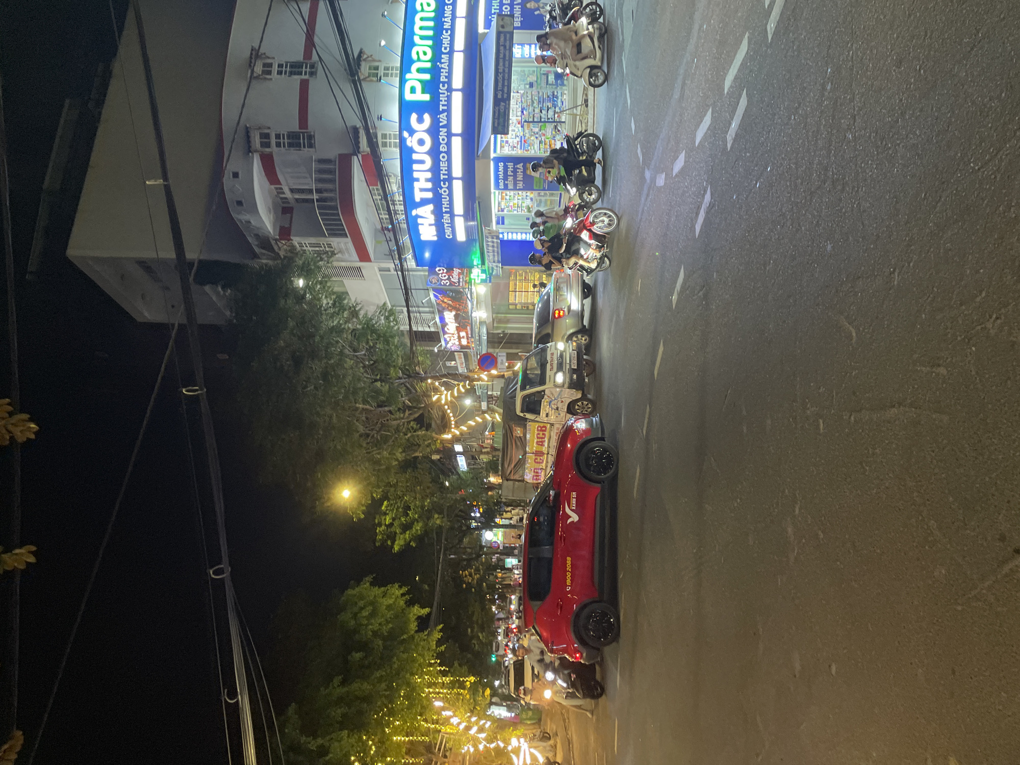 Street traffic and noodle bowls in Da Nang, Vietnam