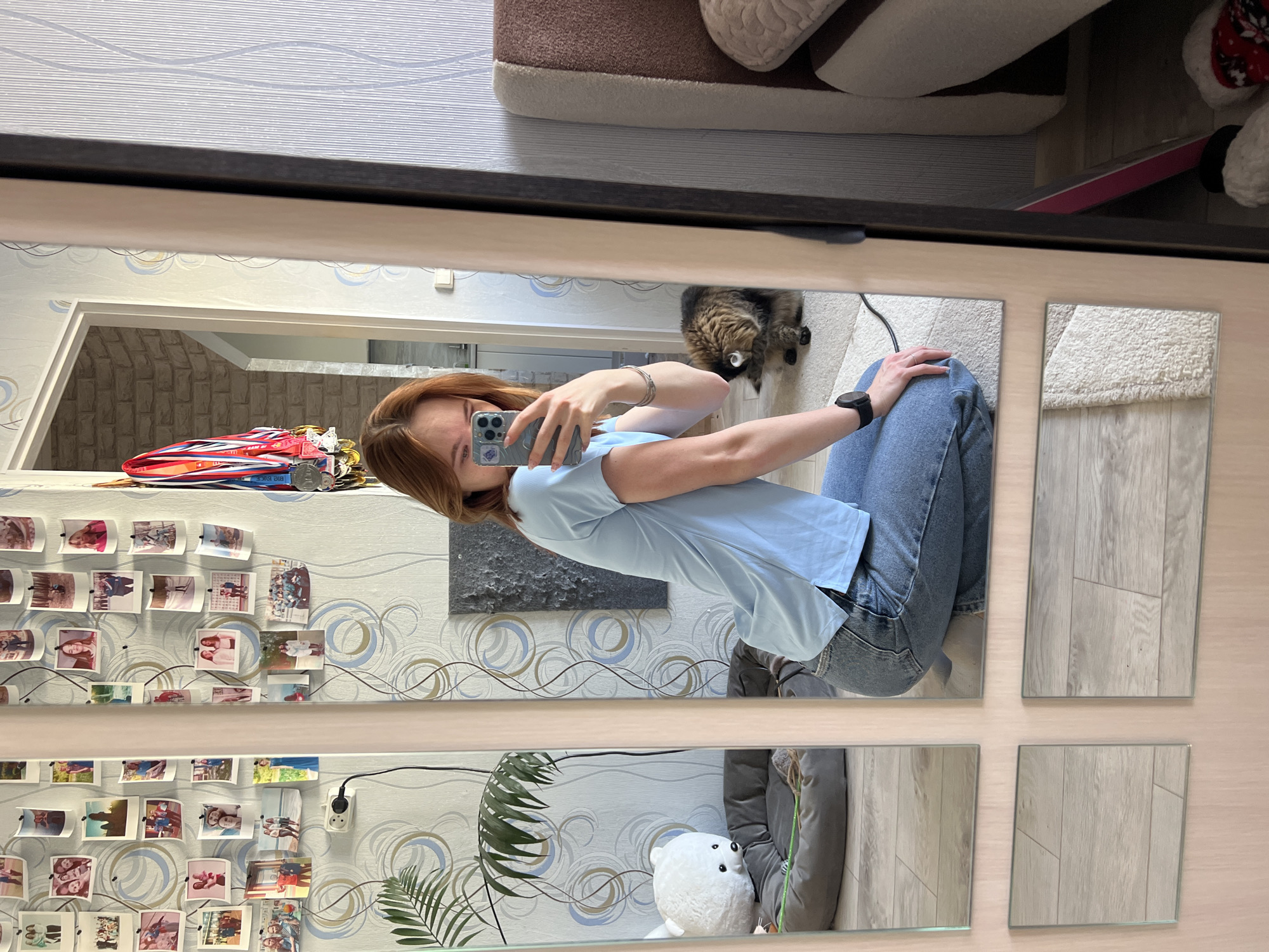 Morning domestic life captured in Chaikovsky: selfies, cats, pets
