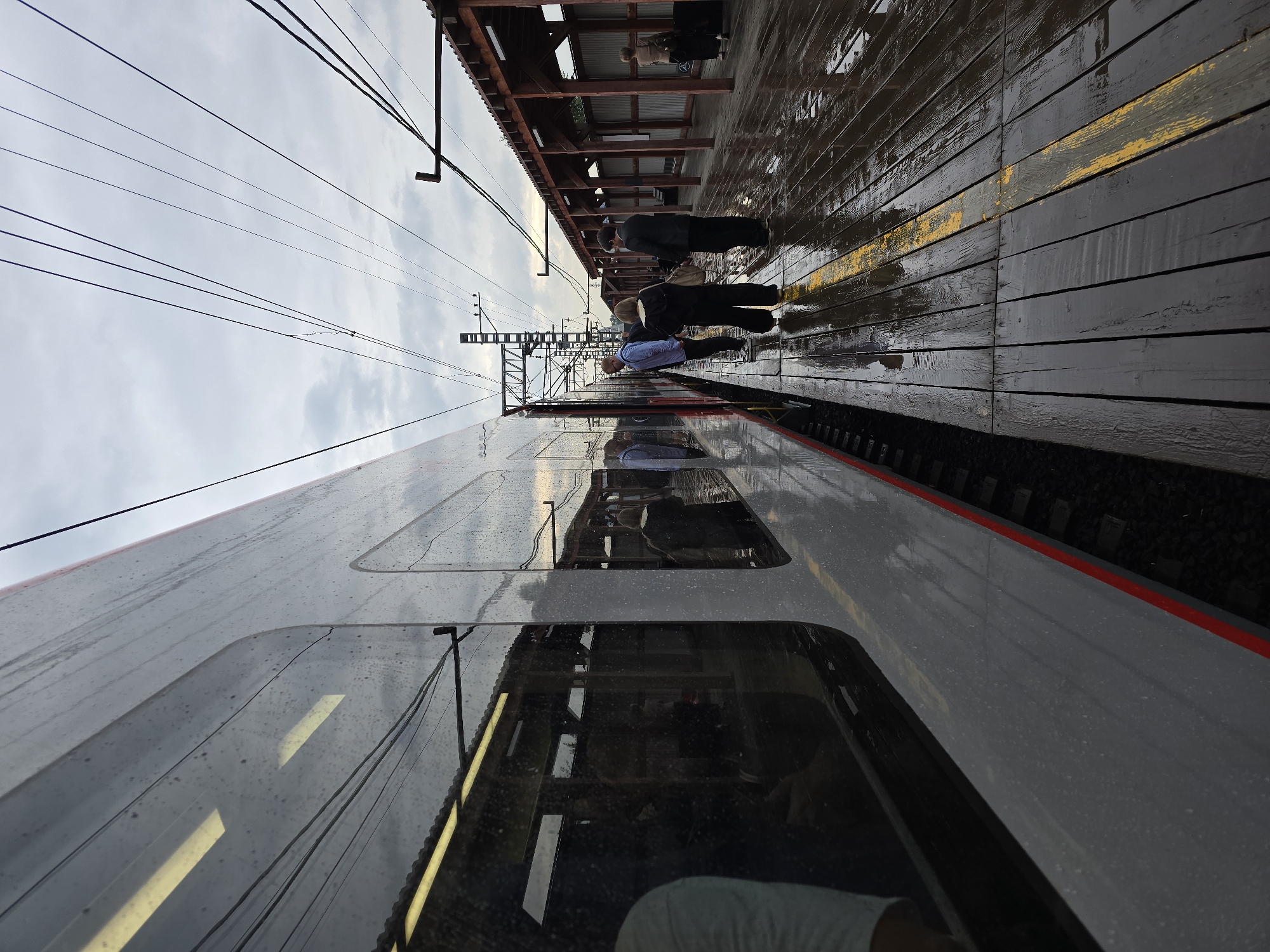 Rainy morning at Khimki train station, July 2026