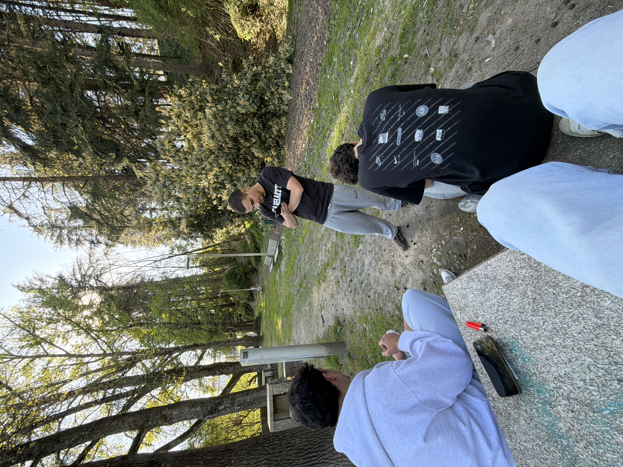 Young people gather for casual park hangout in Vila Real