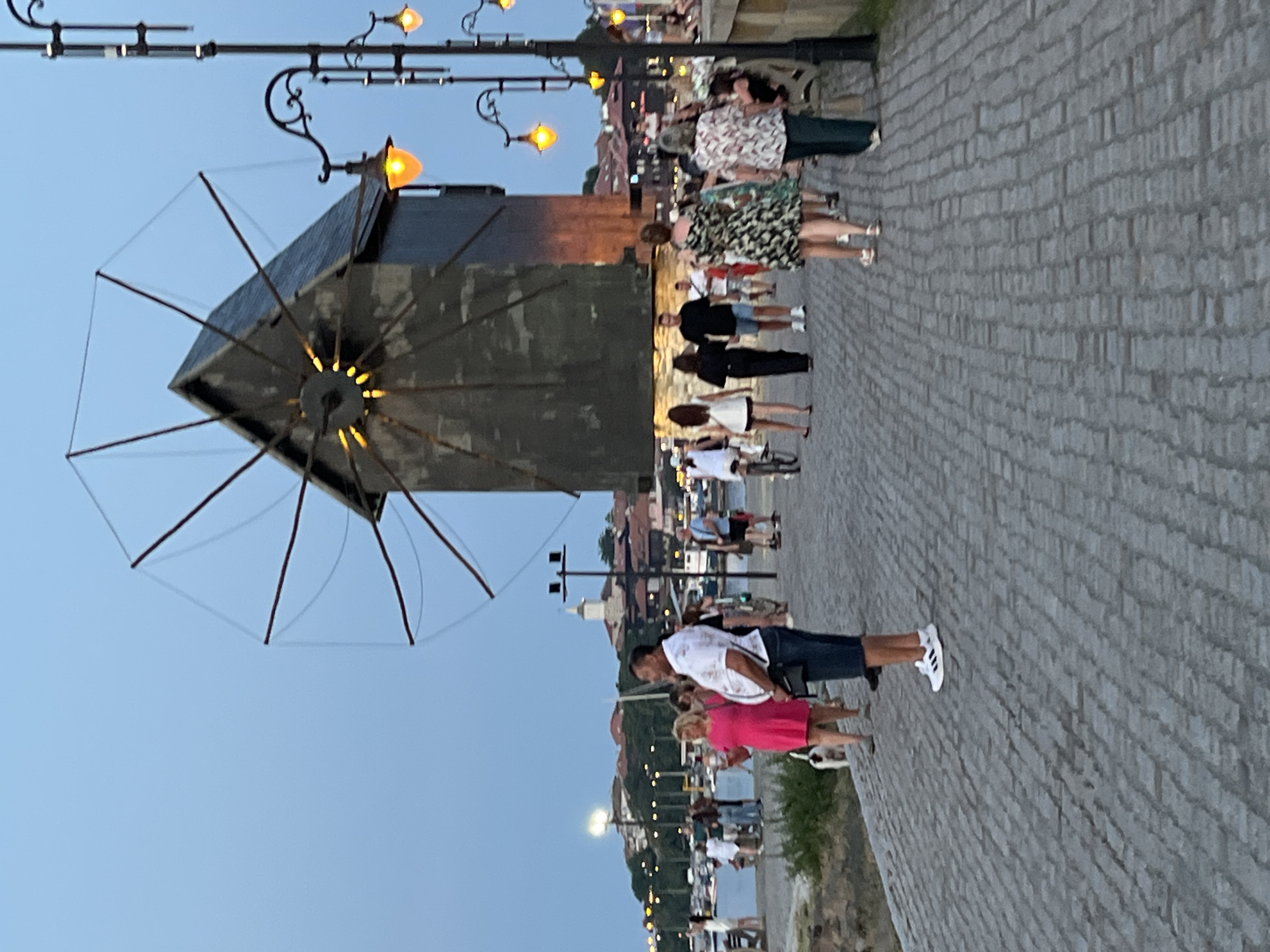 Dusk along Nesebar's waterfront promenade, Bulgaria