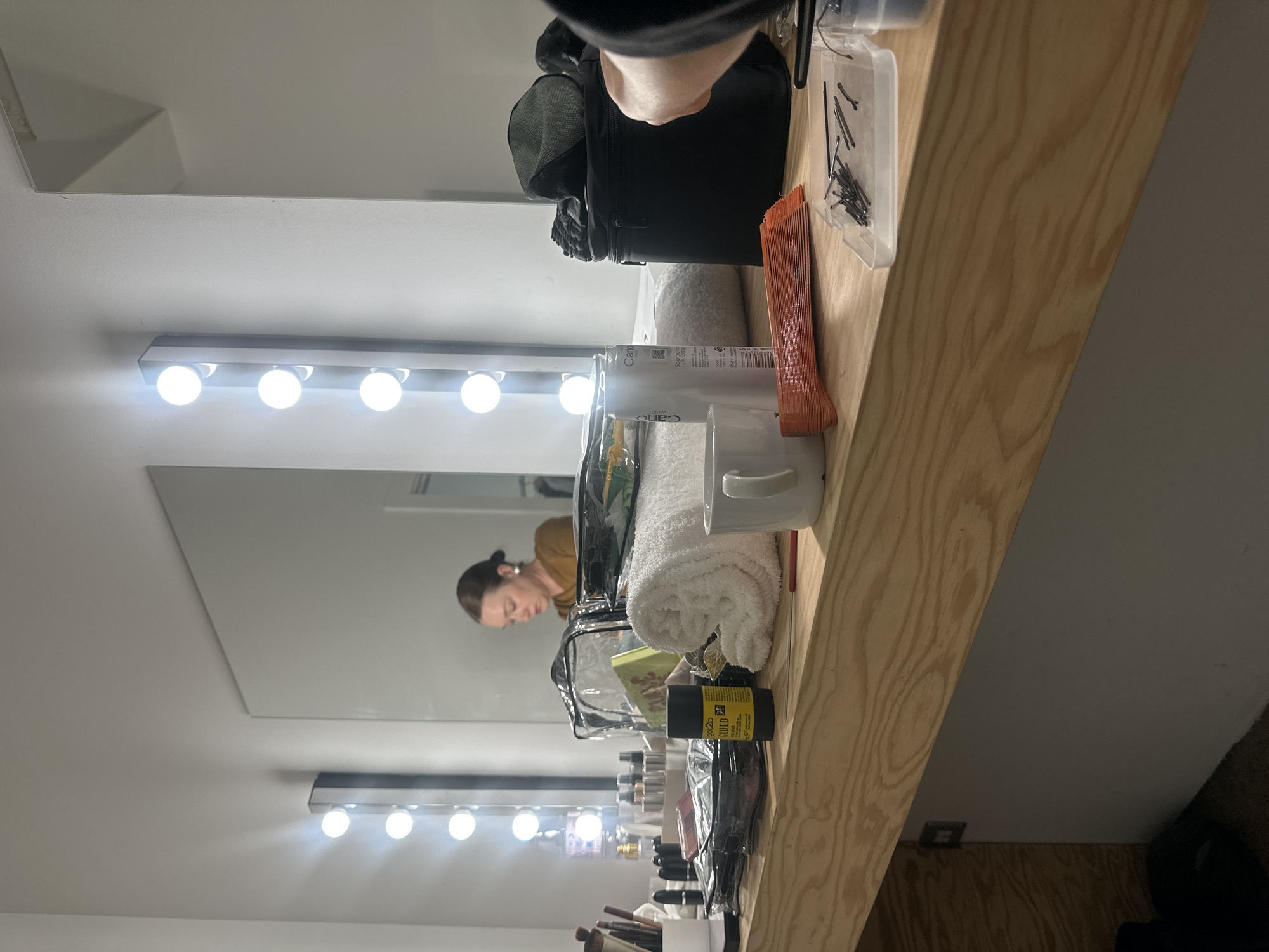 Behind-the-scenes studio shoot with prep area, London