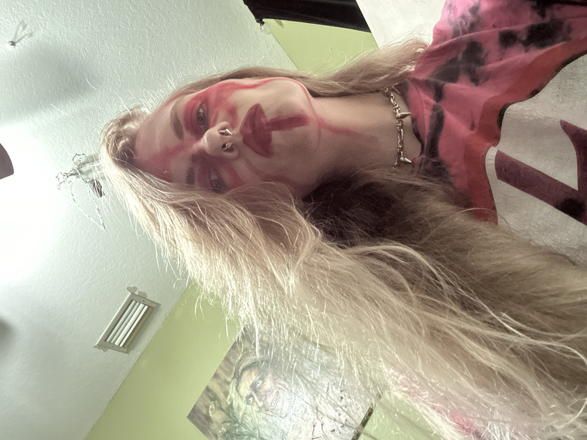 Person with tribal face paint photographed in Cape Coral