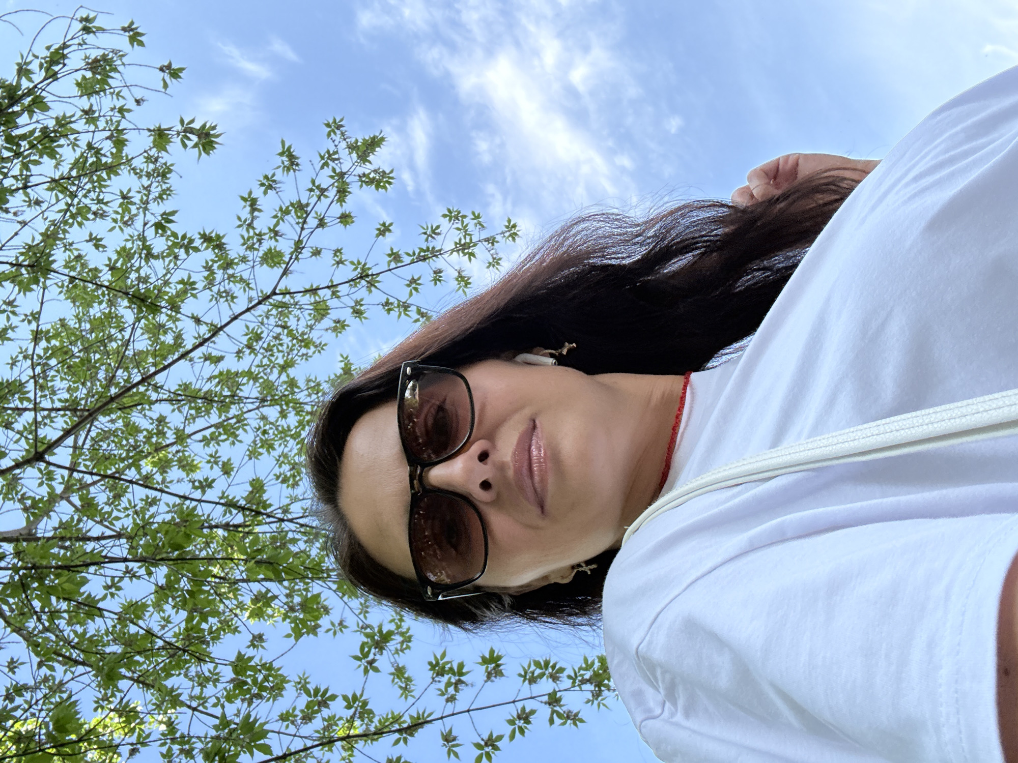 Spring morning documented through selfies and nature in Chaikovsky, Russia