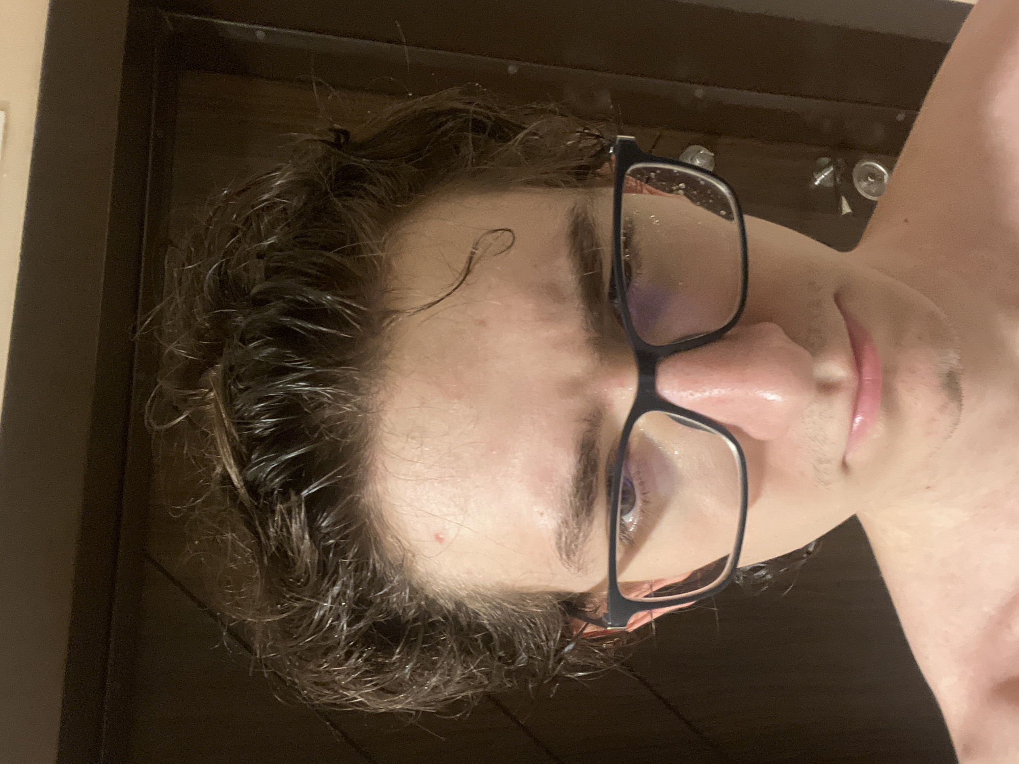 Person with wet hair photographed in Sofia