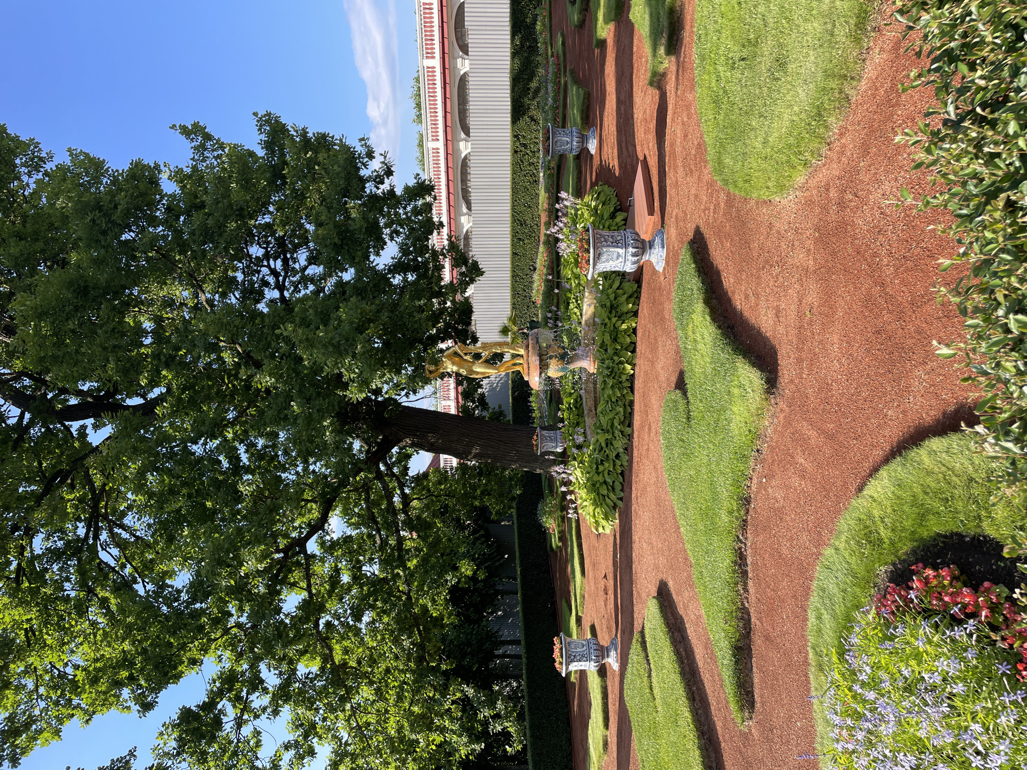 Summer afternoon at Peterhof's fountains and formal gardens