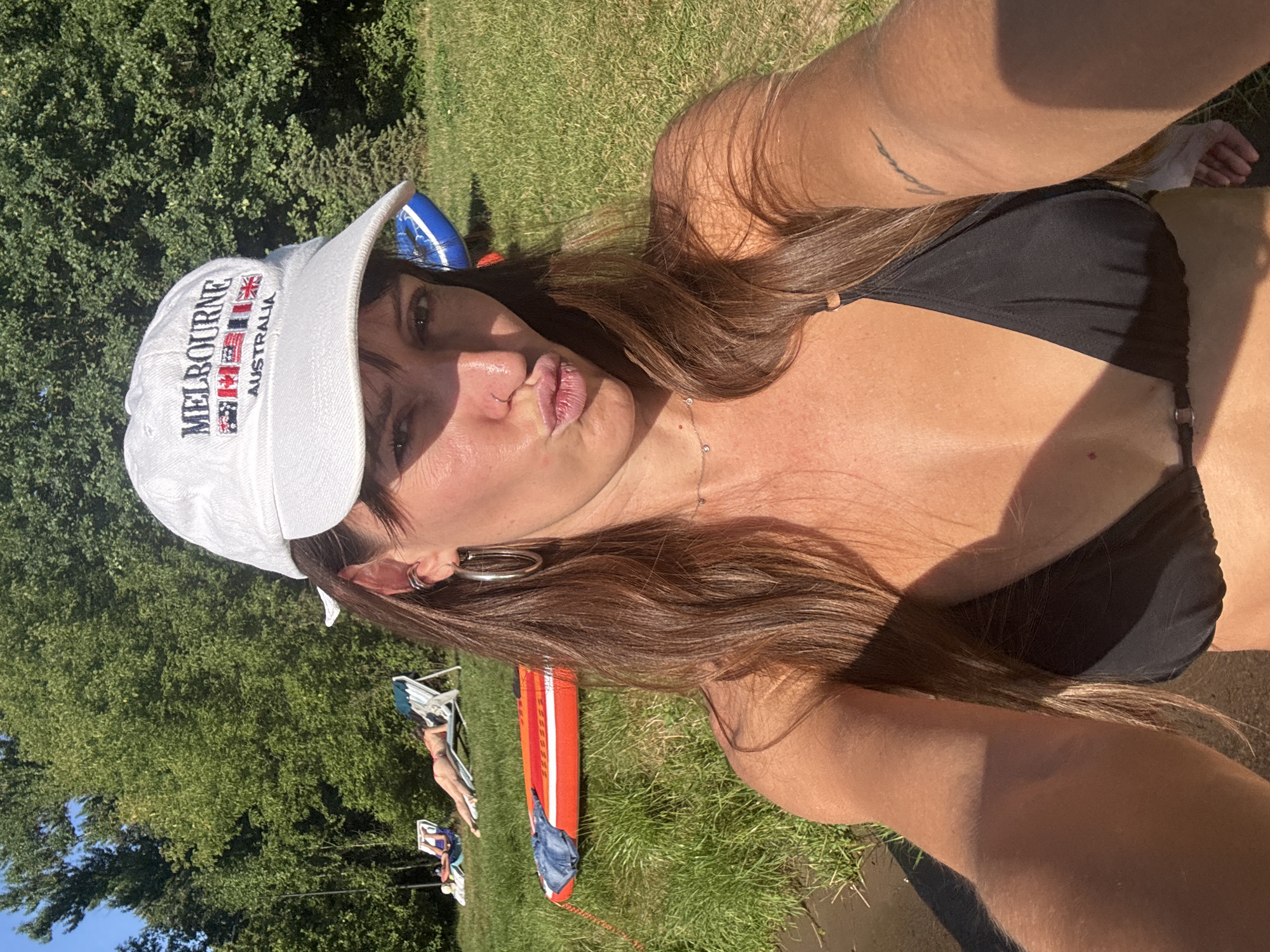 Sunny selfie session outdoors near Moscow, summer 2026