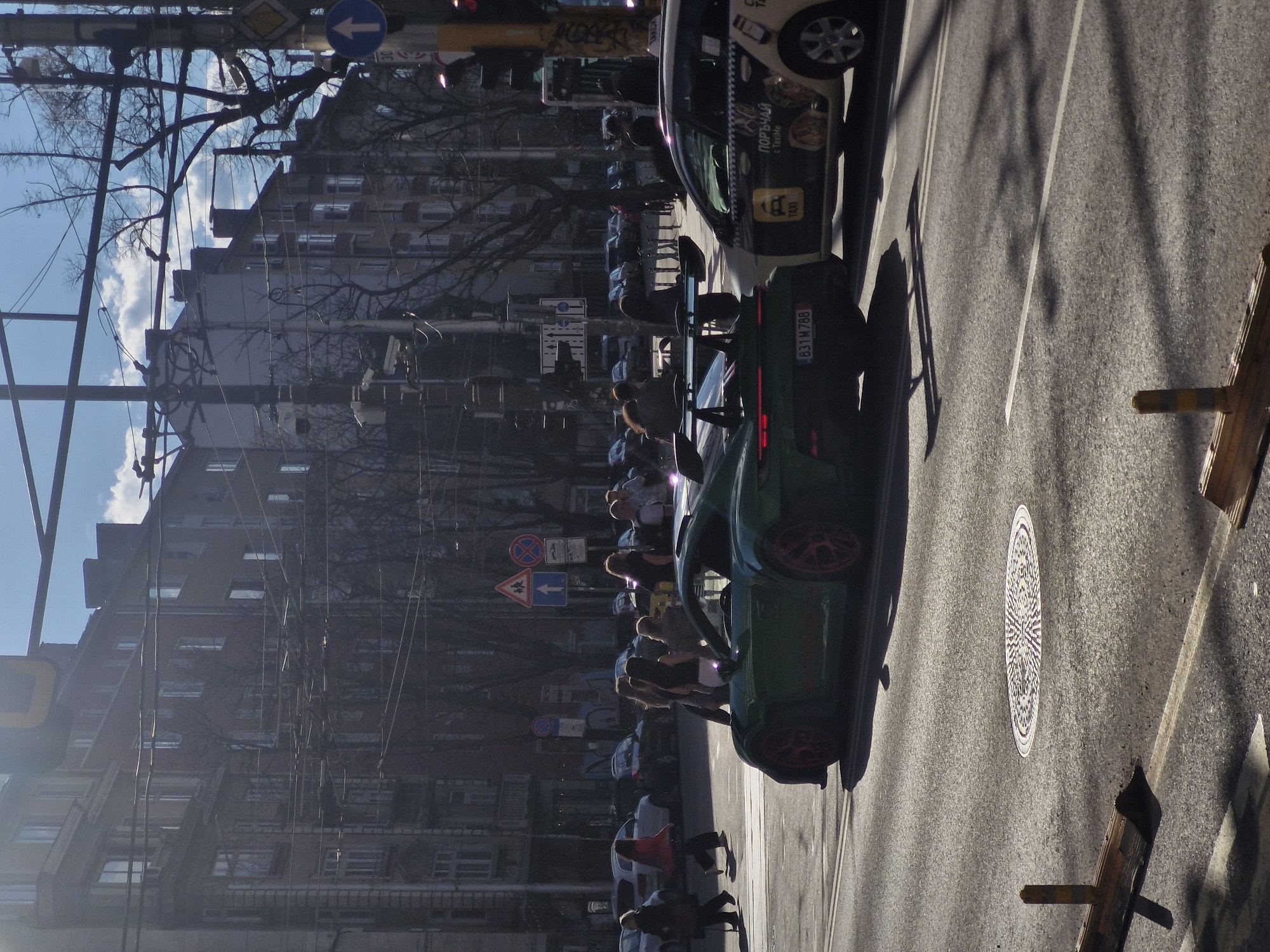 Routine traffic and street scenes documented across Sofia