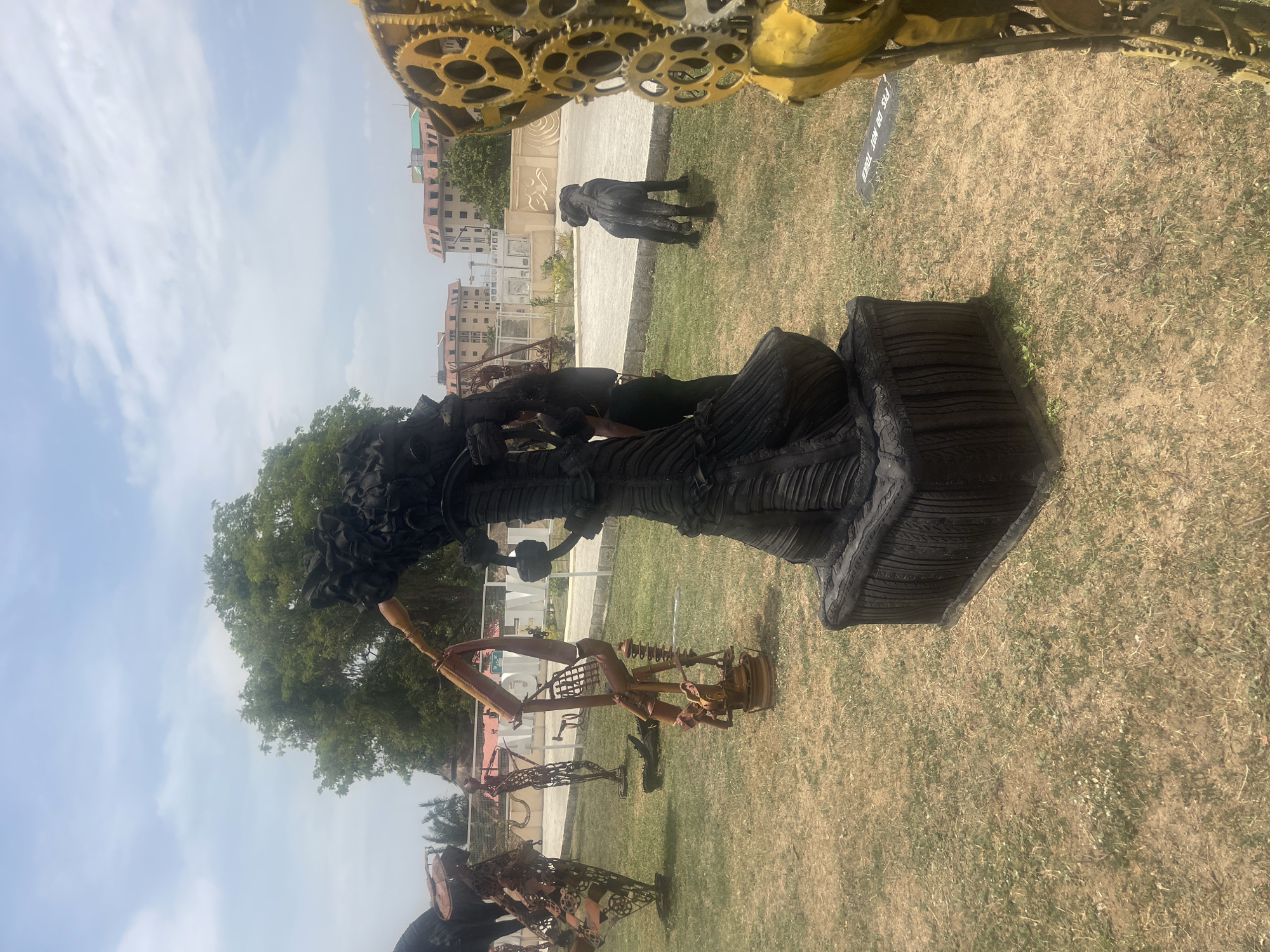 Woman documents visit to recycled sculpture park in Abuja