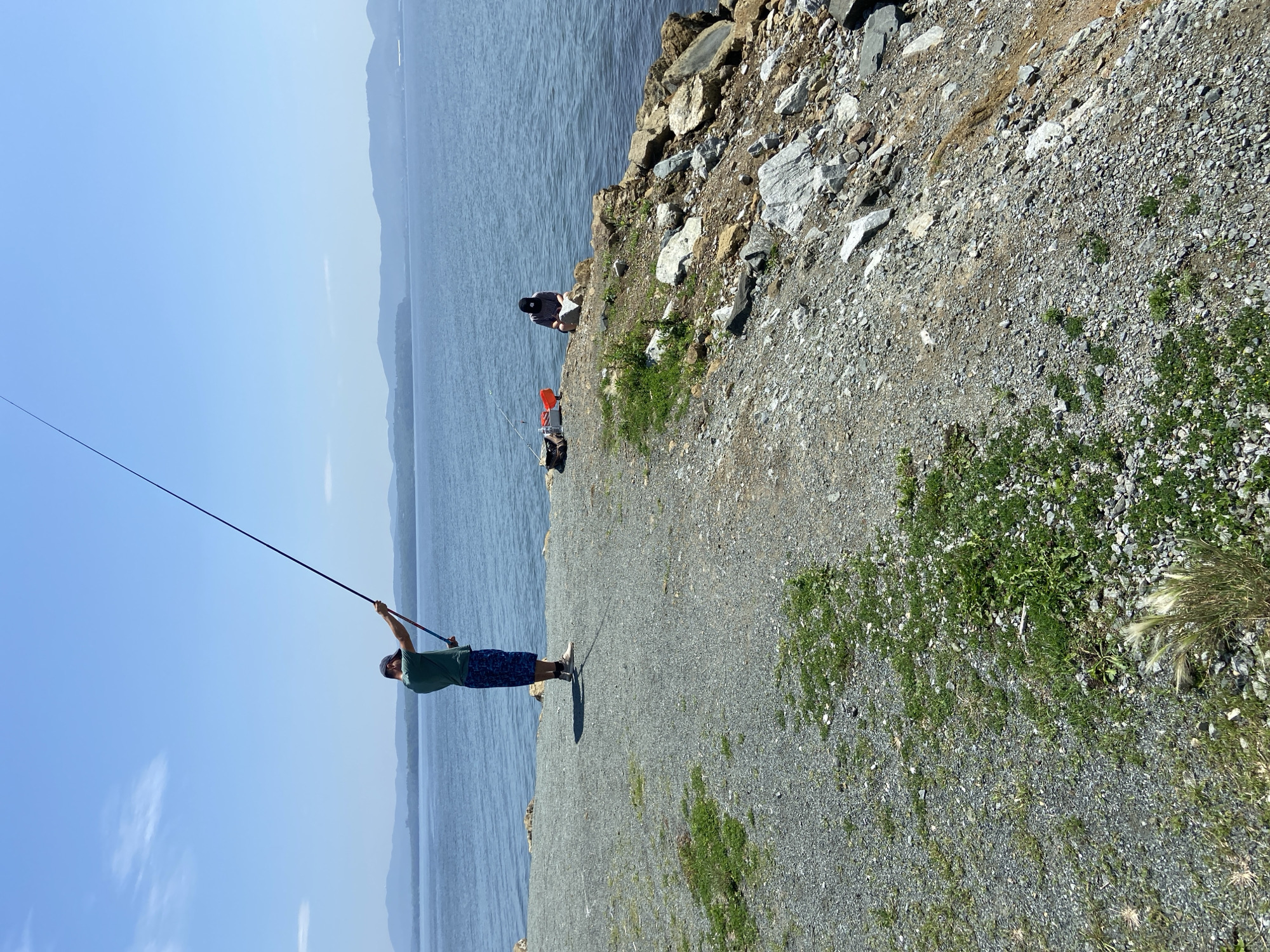 Rock throwing on a Vladivostok shoreline