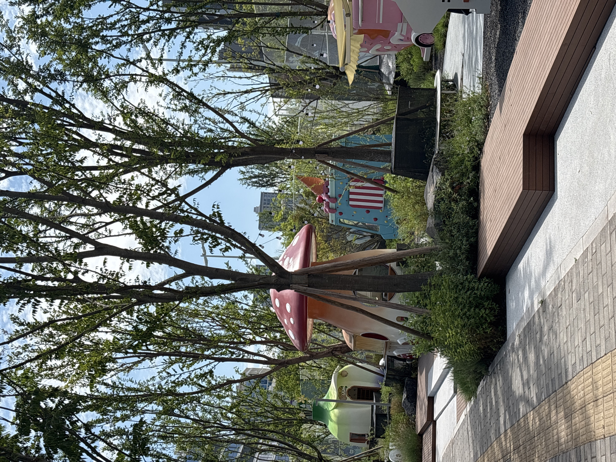 Liangjiang park packed with playful oversized art installations