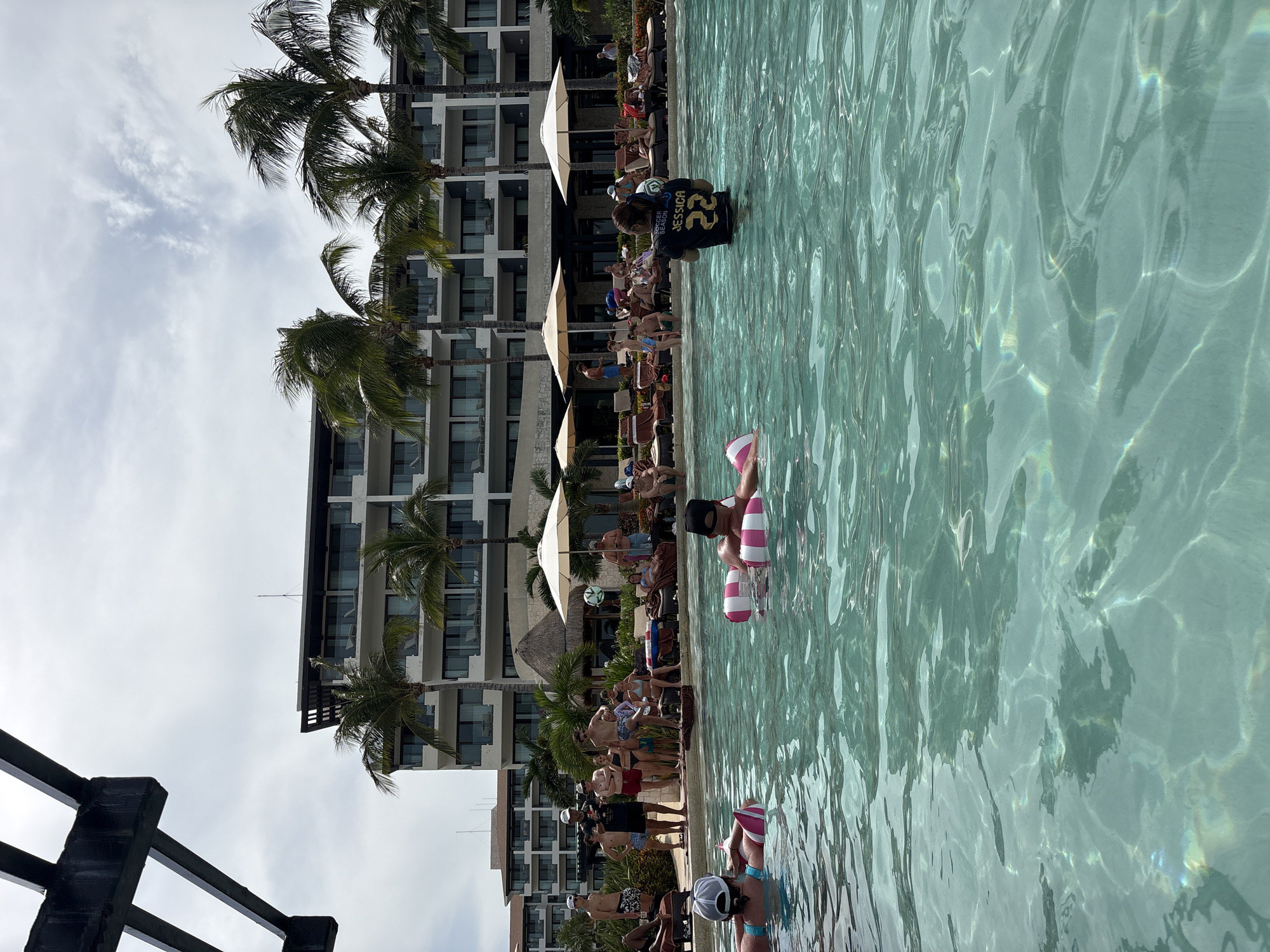 Submerged pool bar scene at a Punta Sam resort
