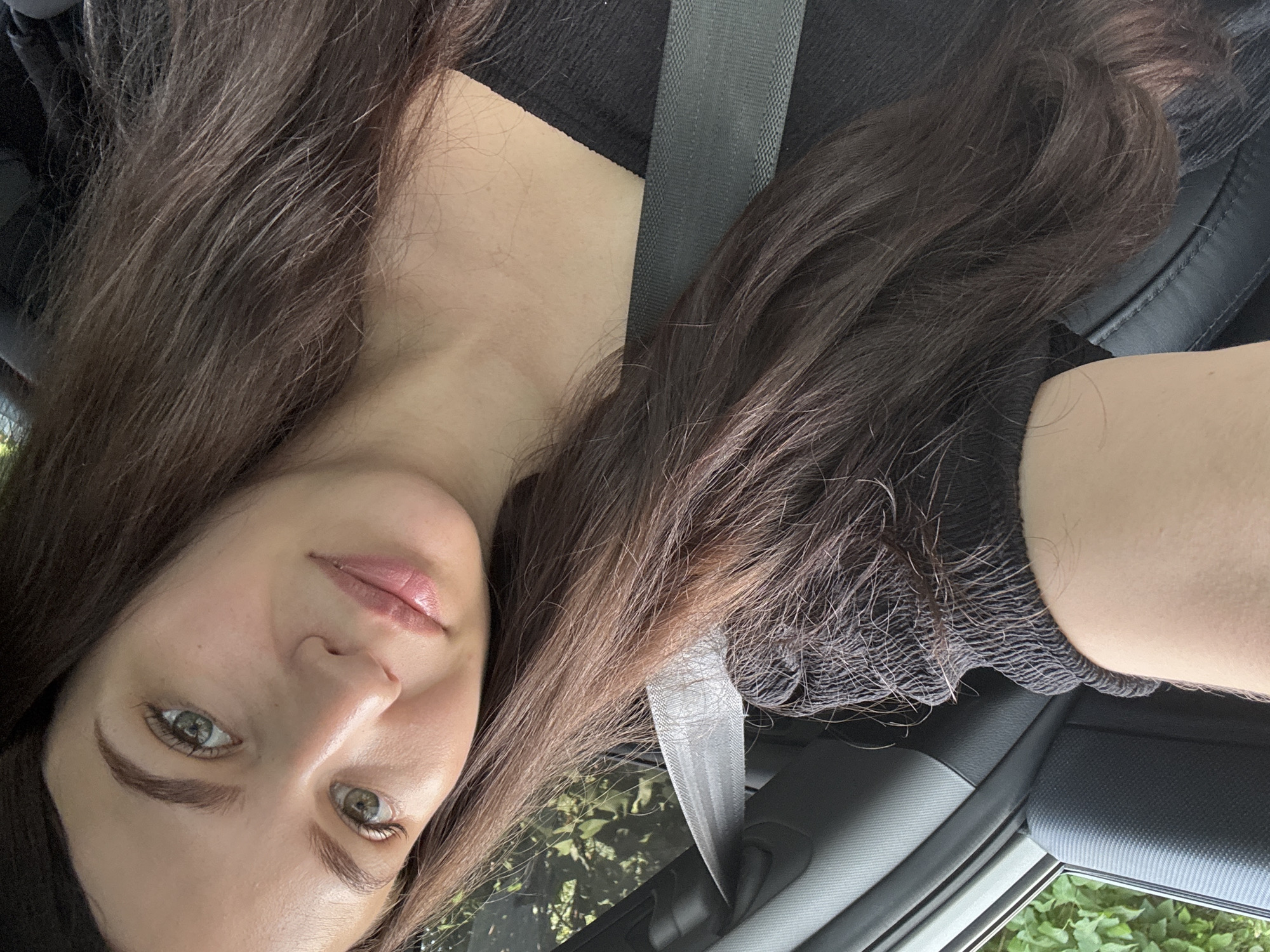 Dog walk and selfies through a Chaikovsky park on a summer morning