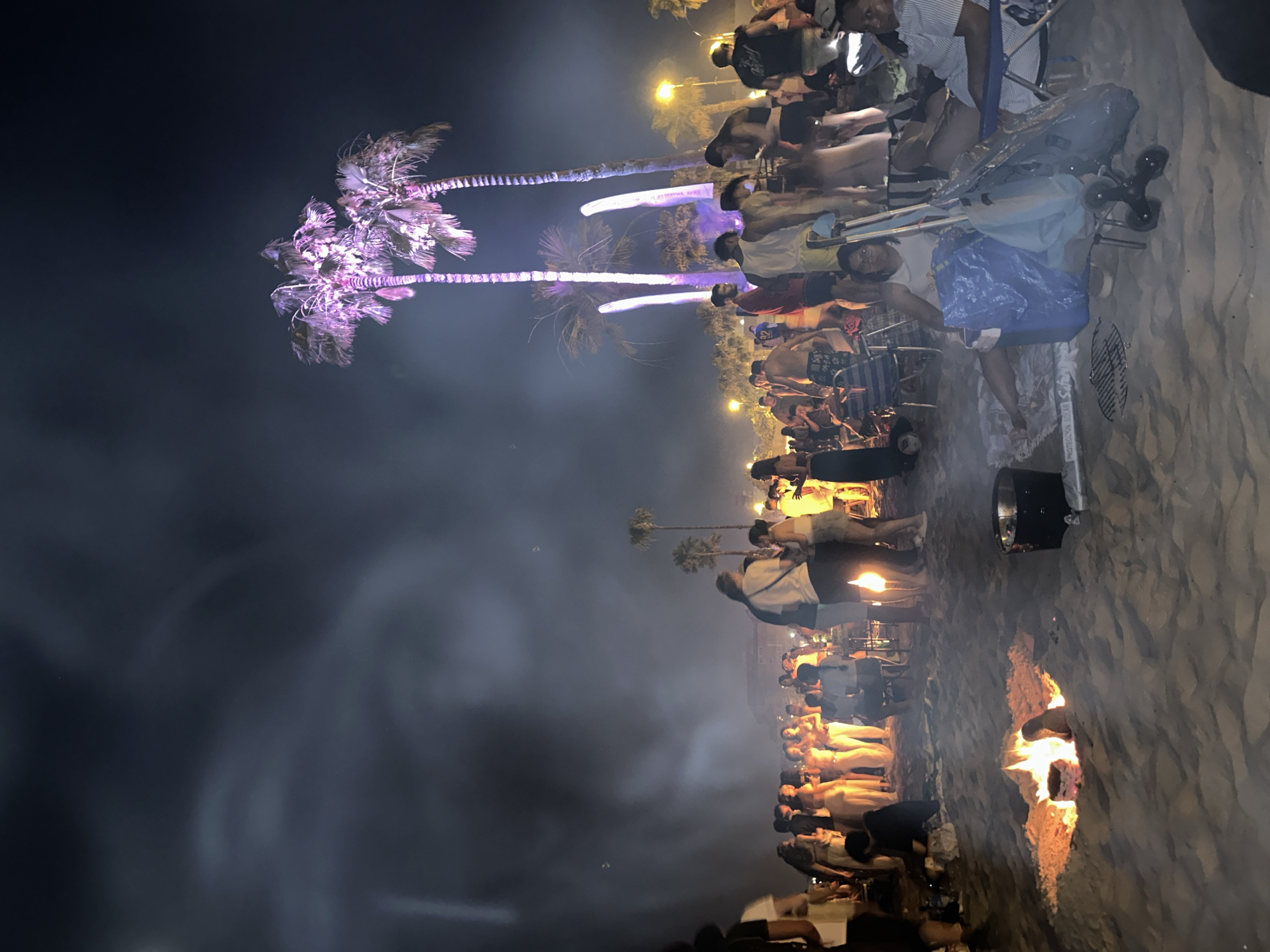 Noche de San Juan bonfires and crowds on Torrevieja beach