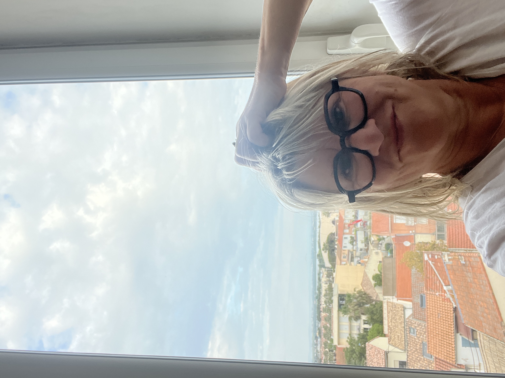 Woman captures dawn aerial views of Palavas-les-Flots from high vantage