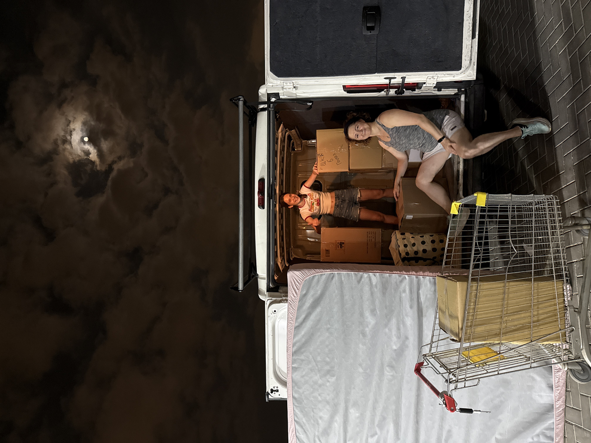 Moving night in Petah Tikva, with dogs and packed bags
