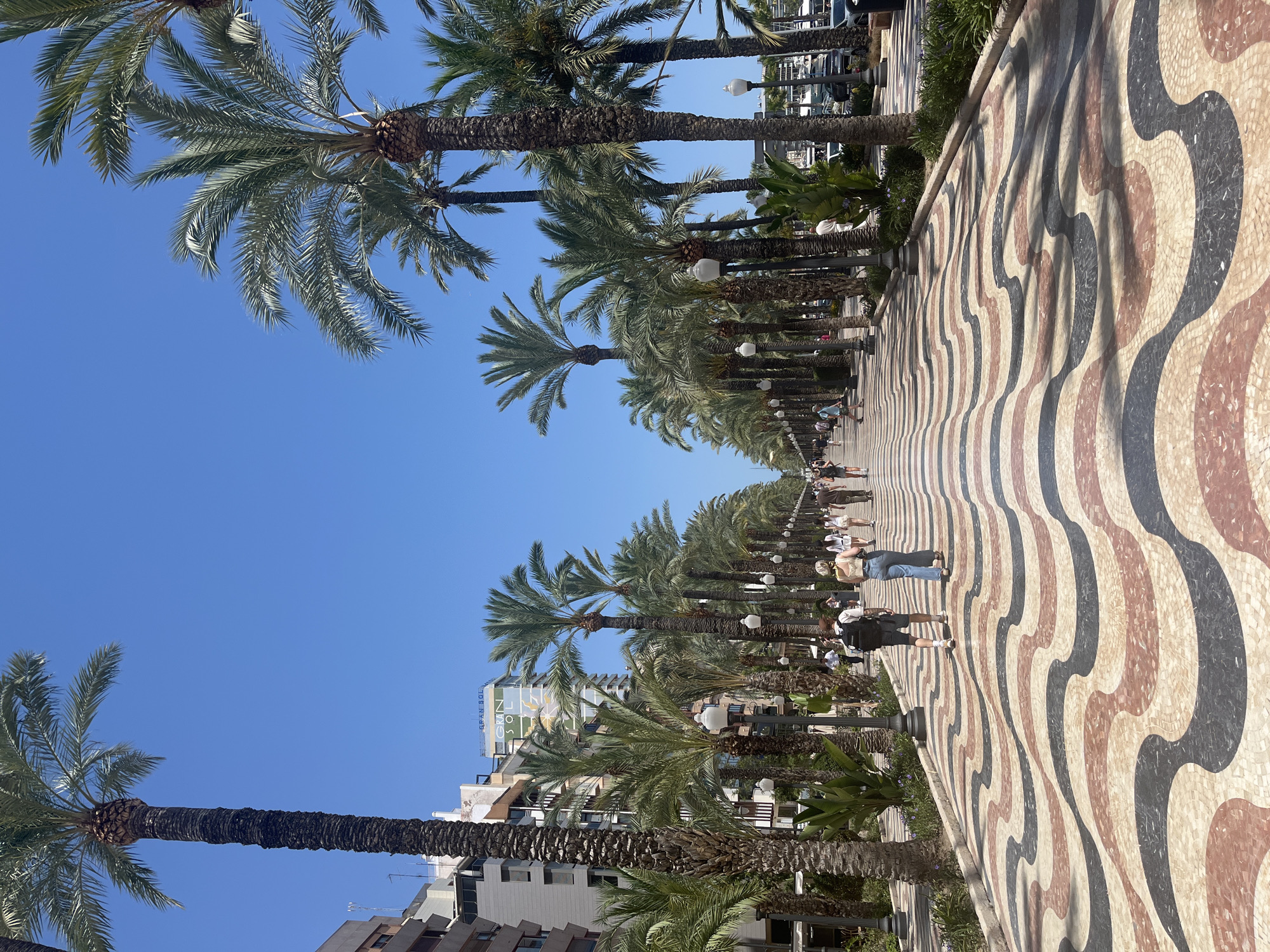 Walking Alicante's Explanada de España promenade and port area