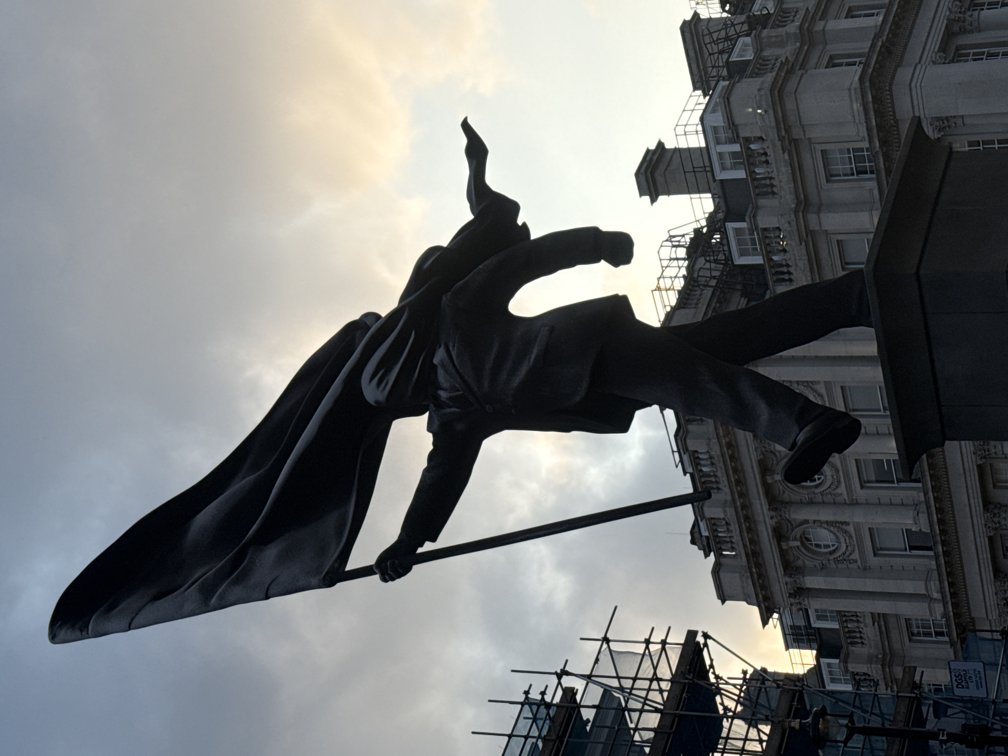 Boadicea statue and classical architecture observed in central London