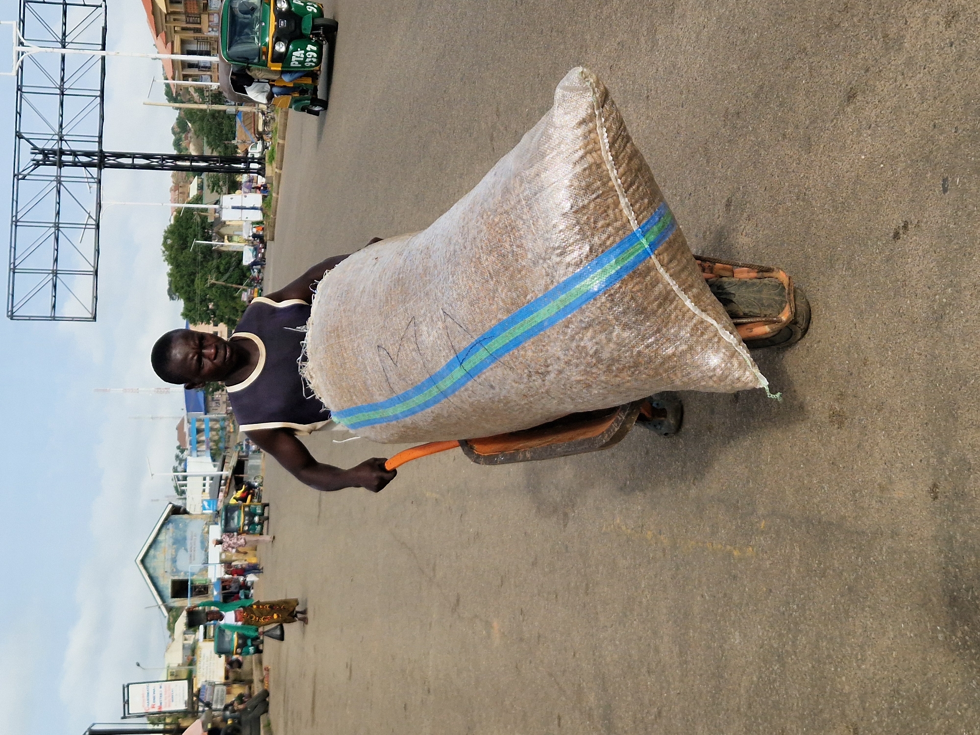 Morning street and market life in Kabong, Nigeria