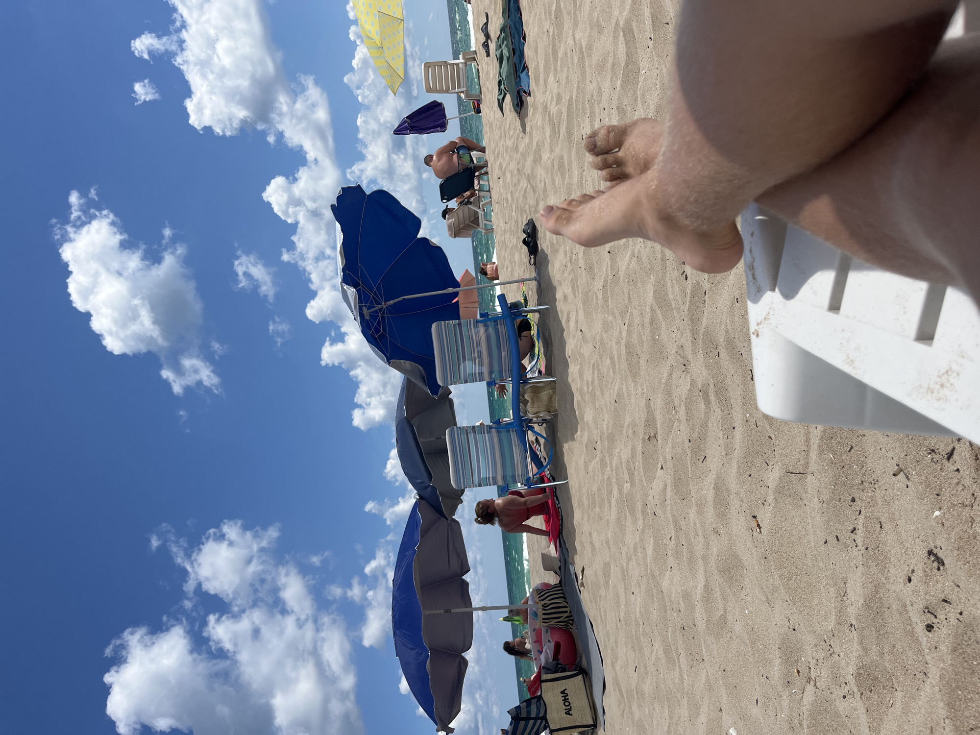 Busy summer beach day in Primorsko, Bulgaria