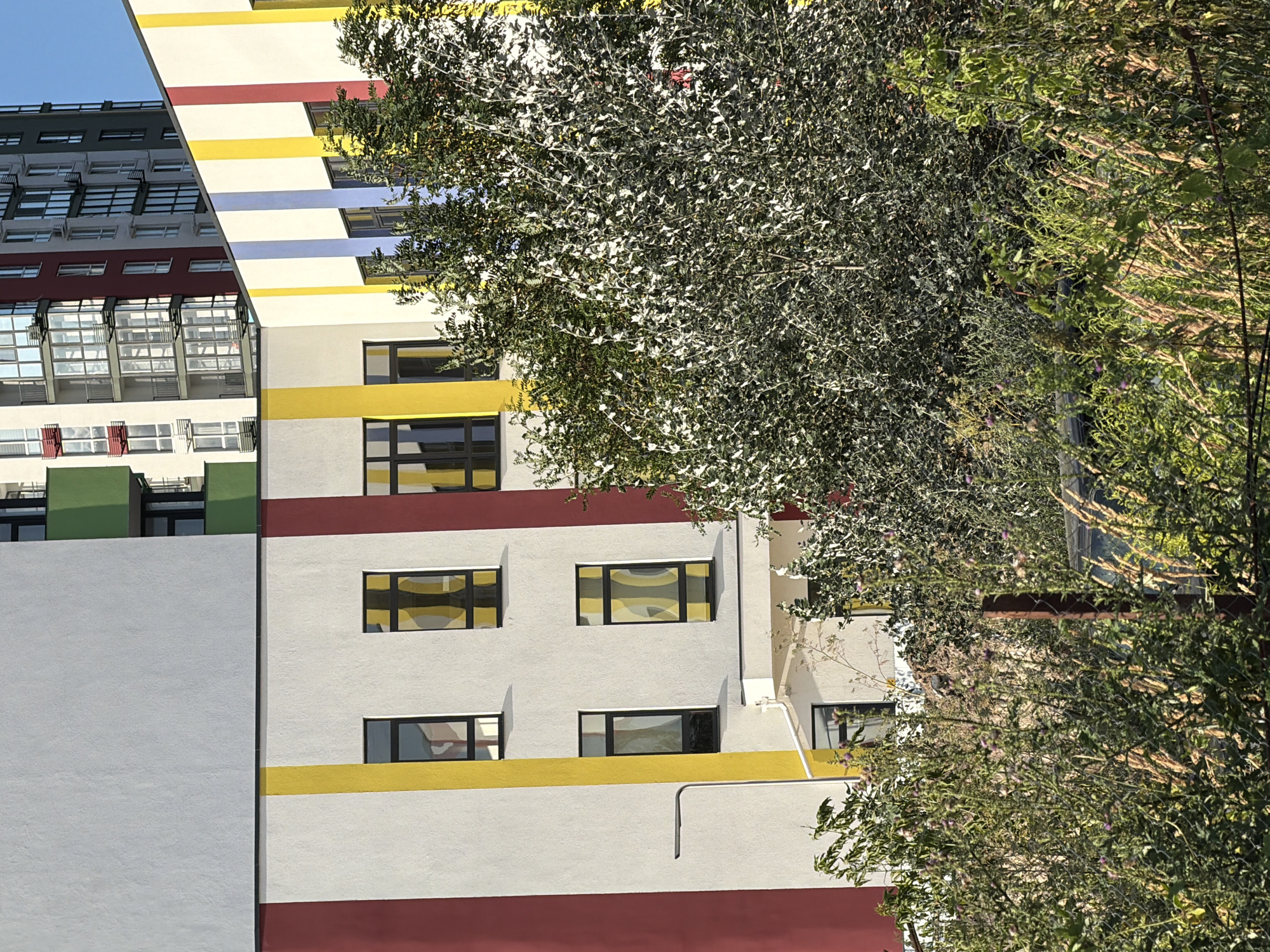 Colorful buildings and cobblestone paths in Kyiv
