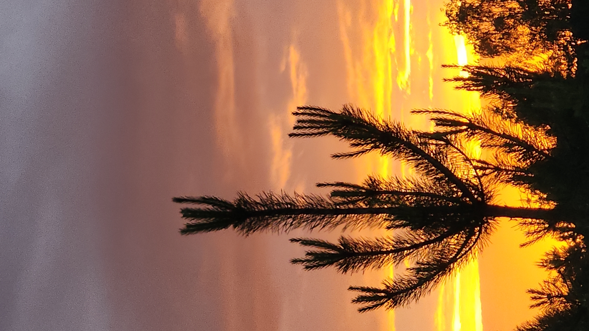 Vivid sunset observed across Belkovo, Russia countryside