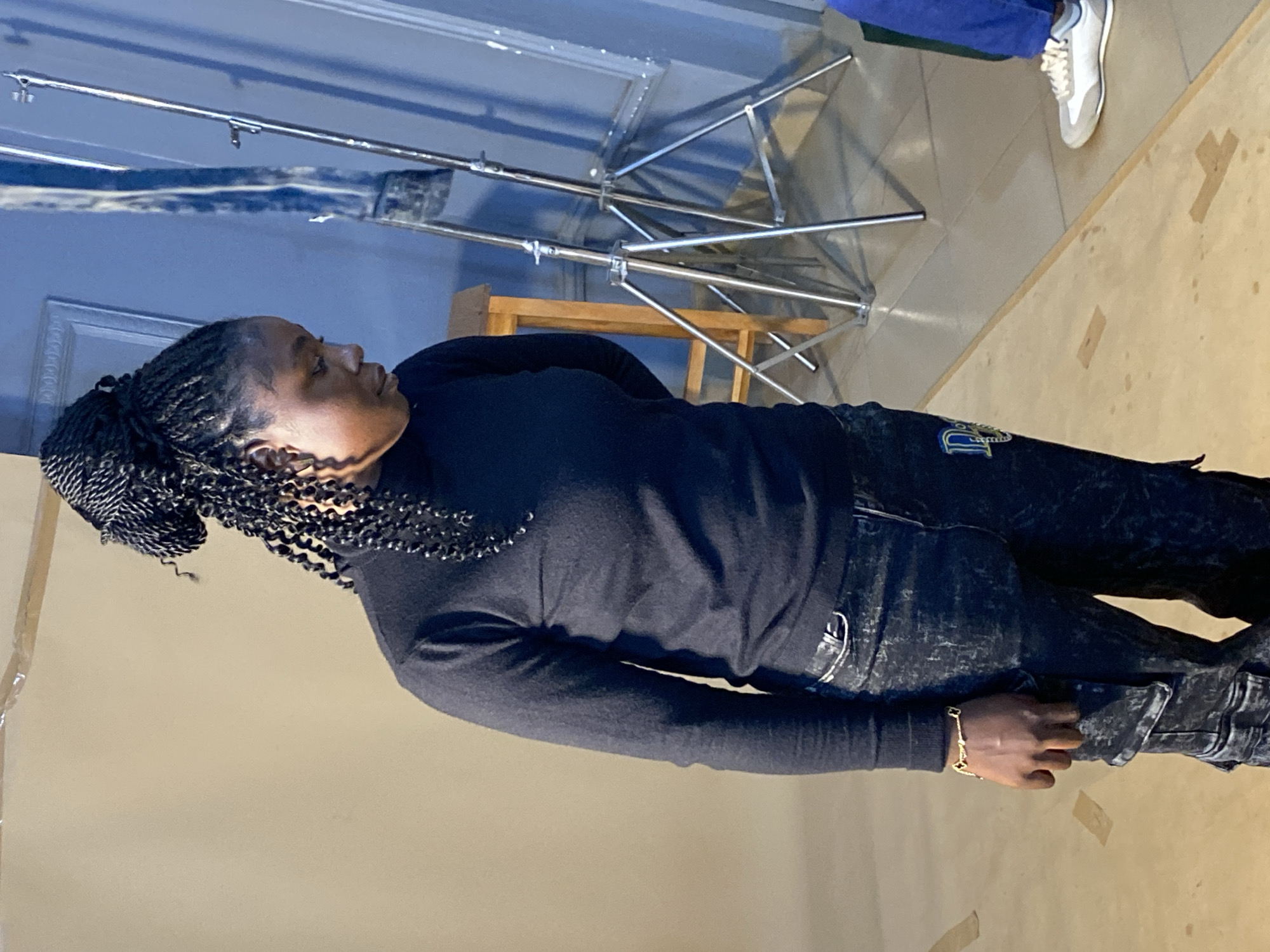Portrait session in progress at a Bukuru photography studio
