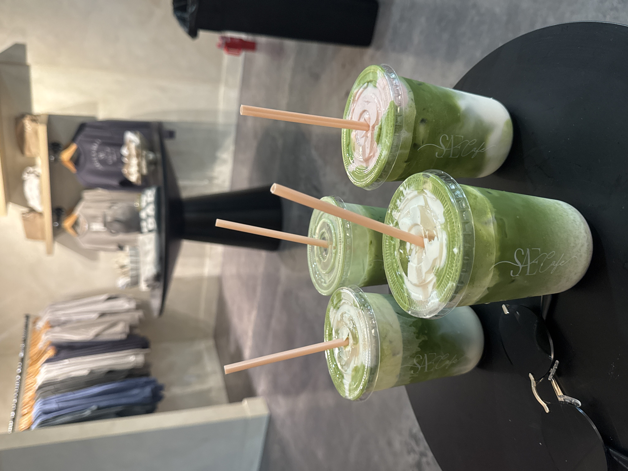 Matcha lattes at Hollywood boutique cafe