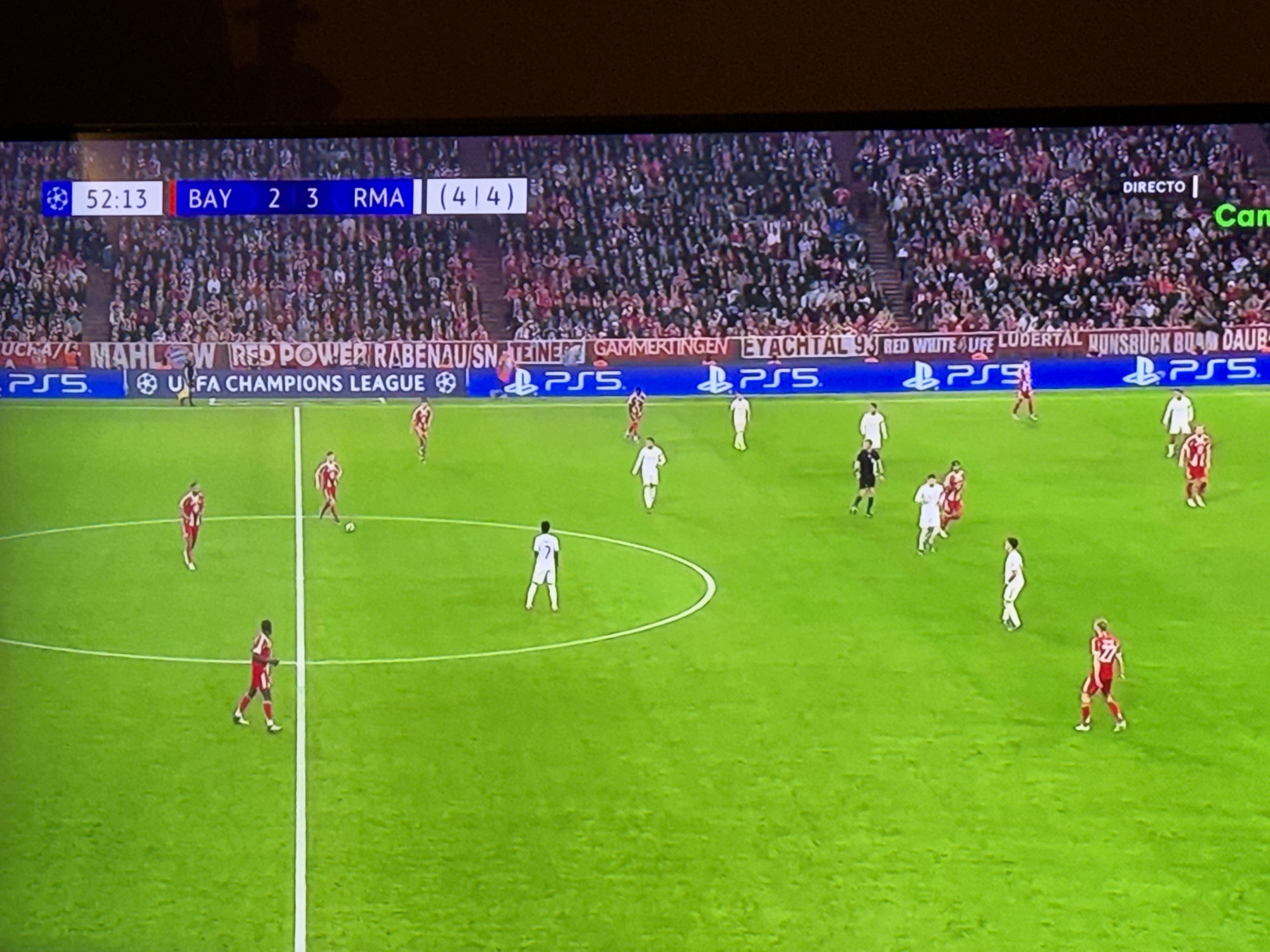 Real Madrid leads Bayern Munich 3-2, aggregate tied 4-4