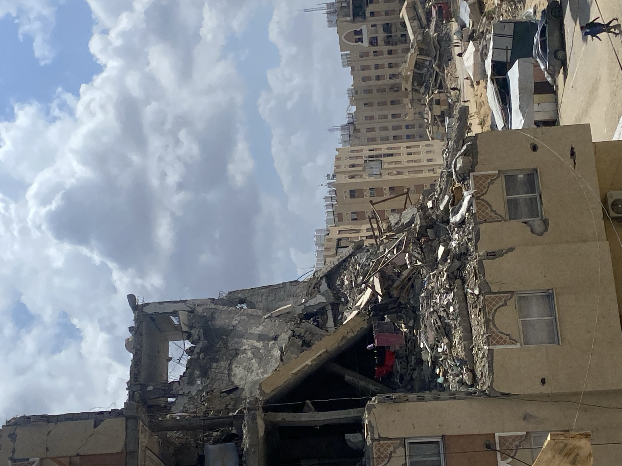 Building collapse documented in Khan Yunis, Palestinian Territories