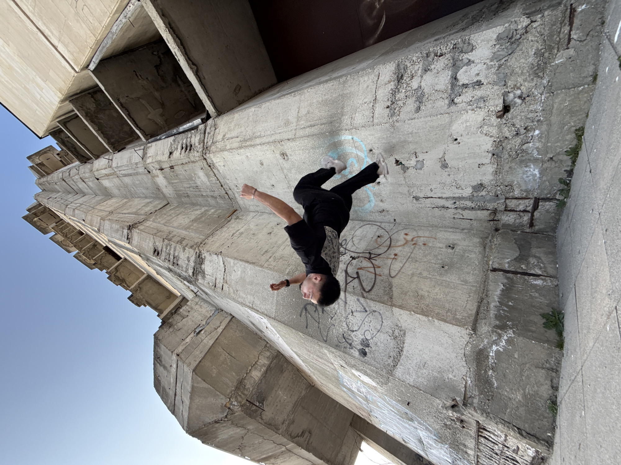 Acrobatic performance at Bulgaria's 1300 Years Monument in Shumen