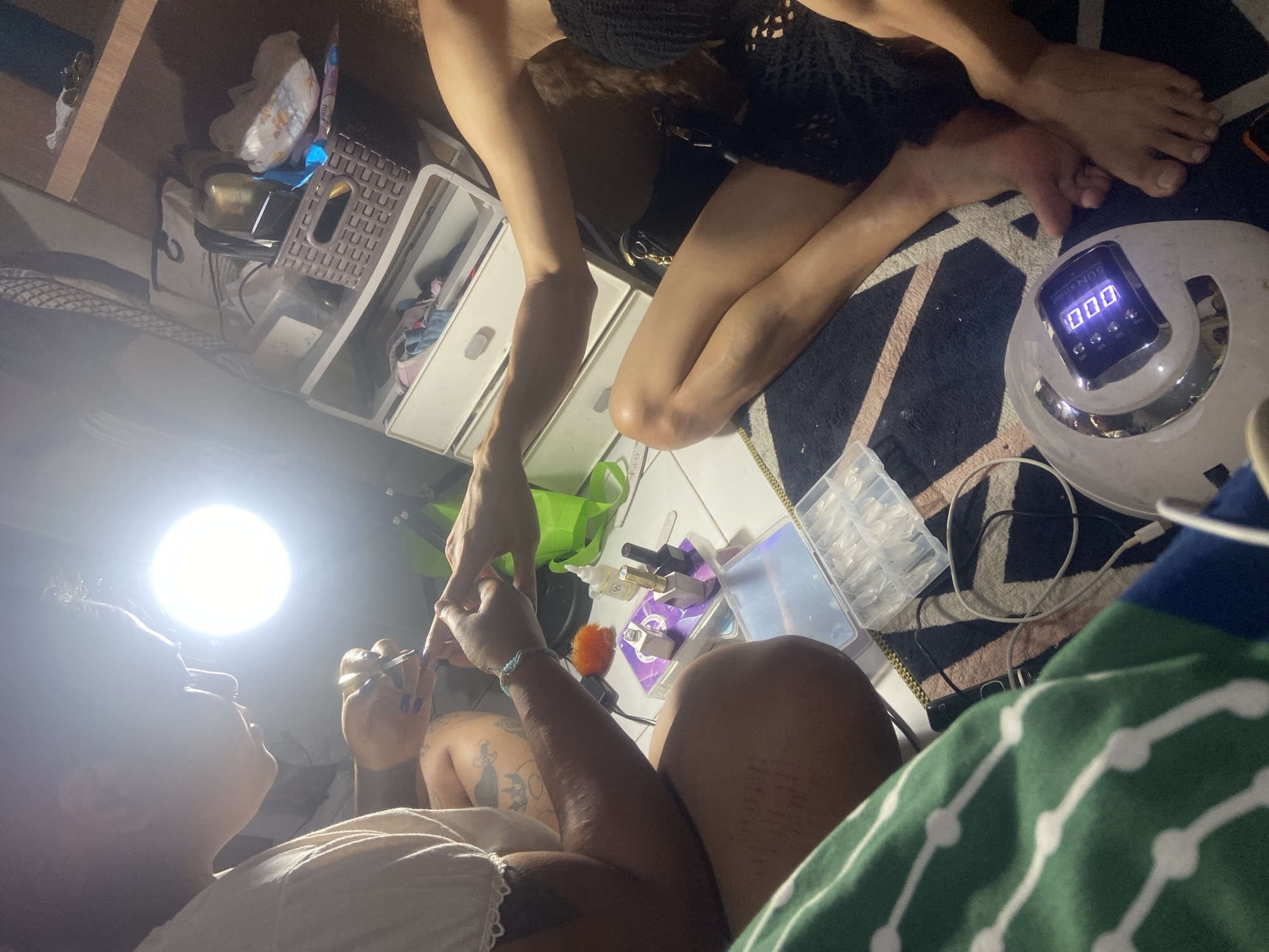 Nail care session documented in Kuta, Indonesia