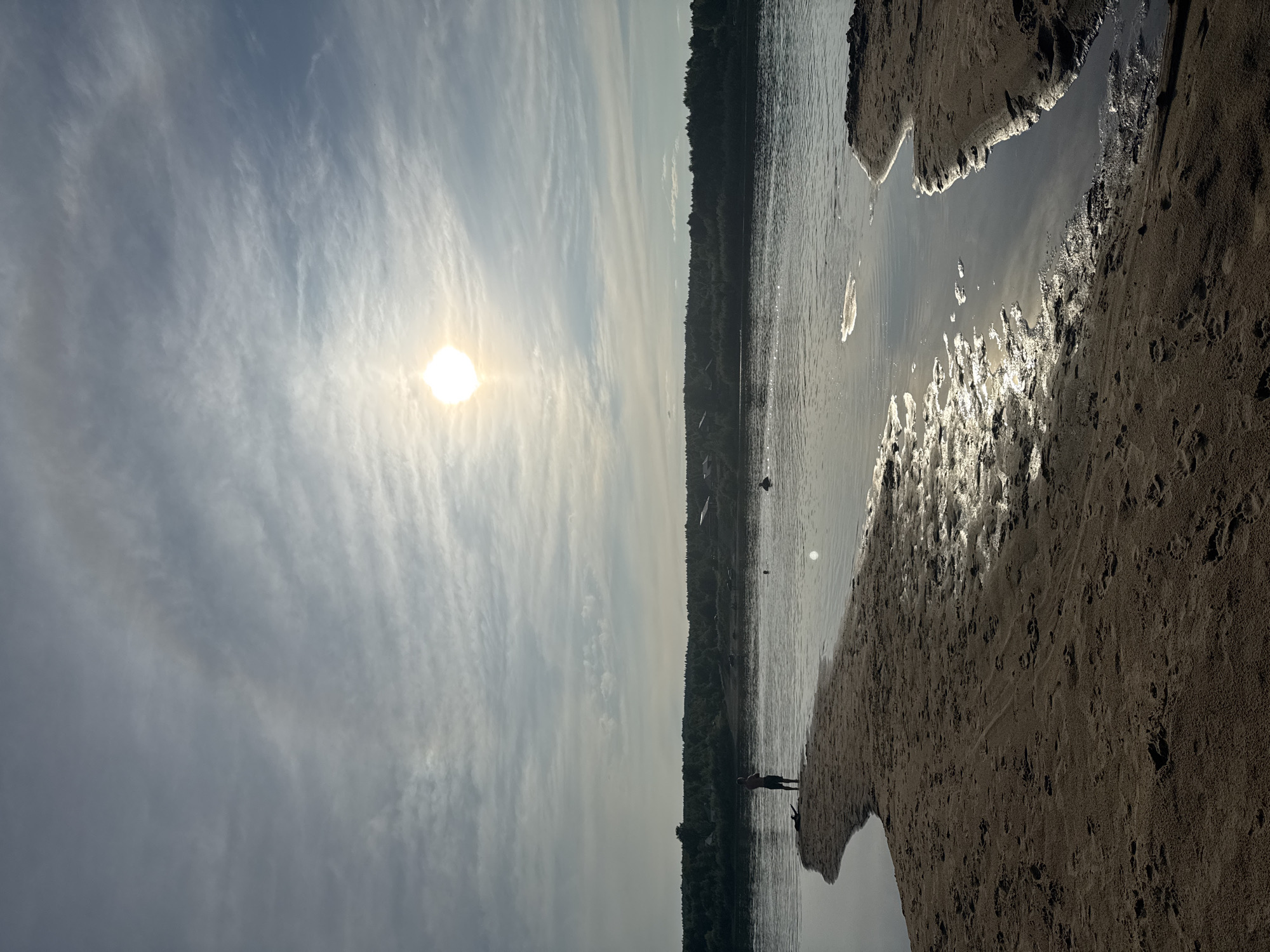 Summer beach hangout on the shores of Ryabinino