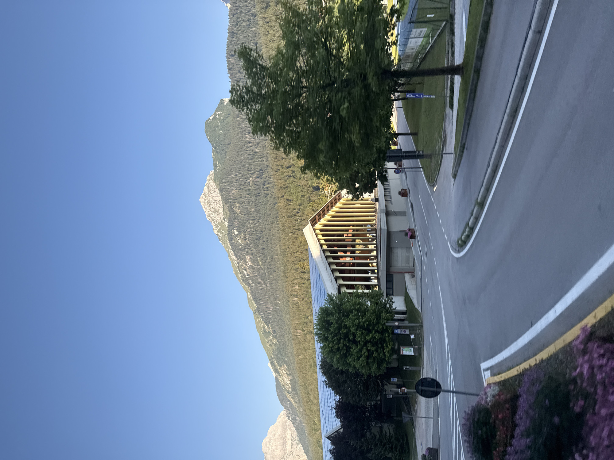 Quiet summer morning around Andalo's town center, Trentino