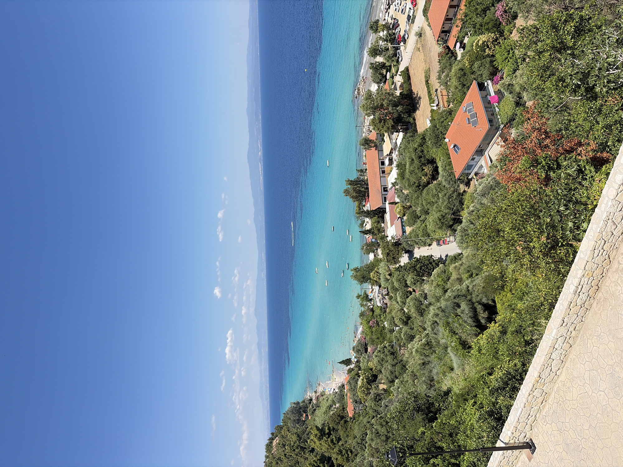 Sunny morning at a Kassandra coastal lookout, Greece