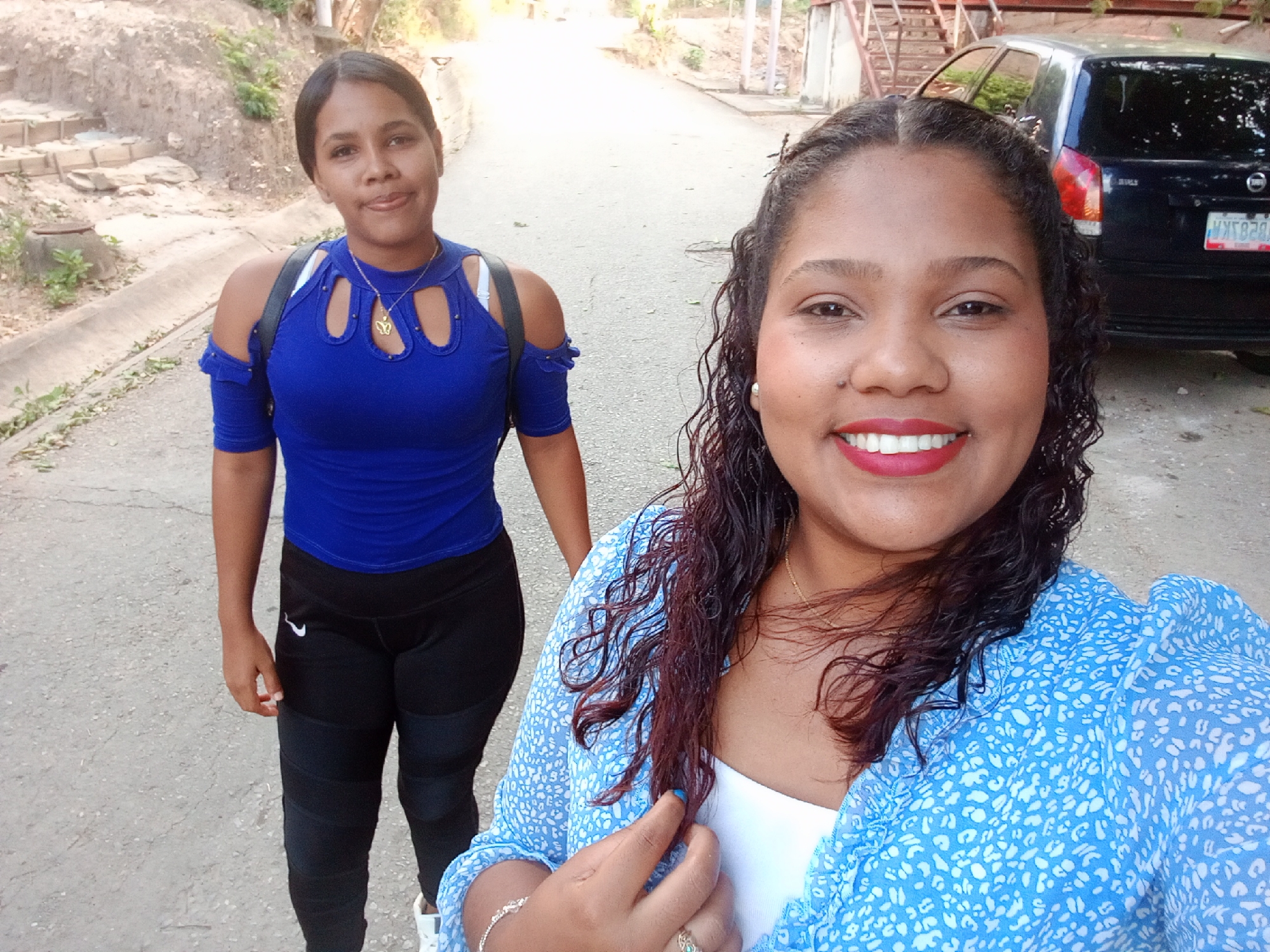 Women pose for group photos in Las Tejerías Venezuela