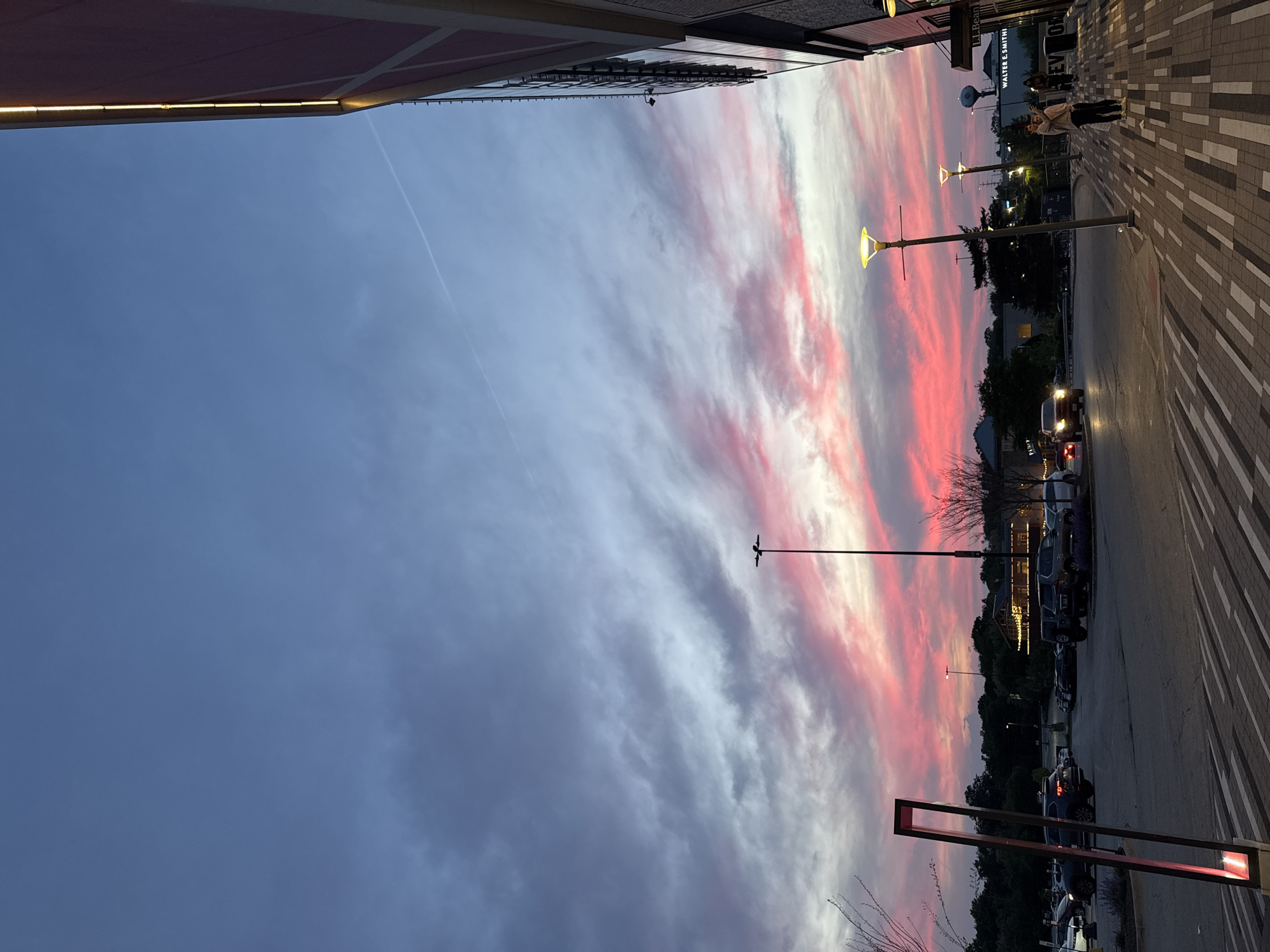 Evening retail and sunset scenes documented in Oak Brook