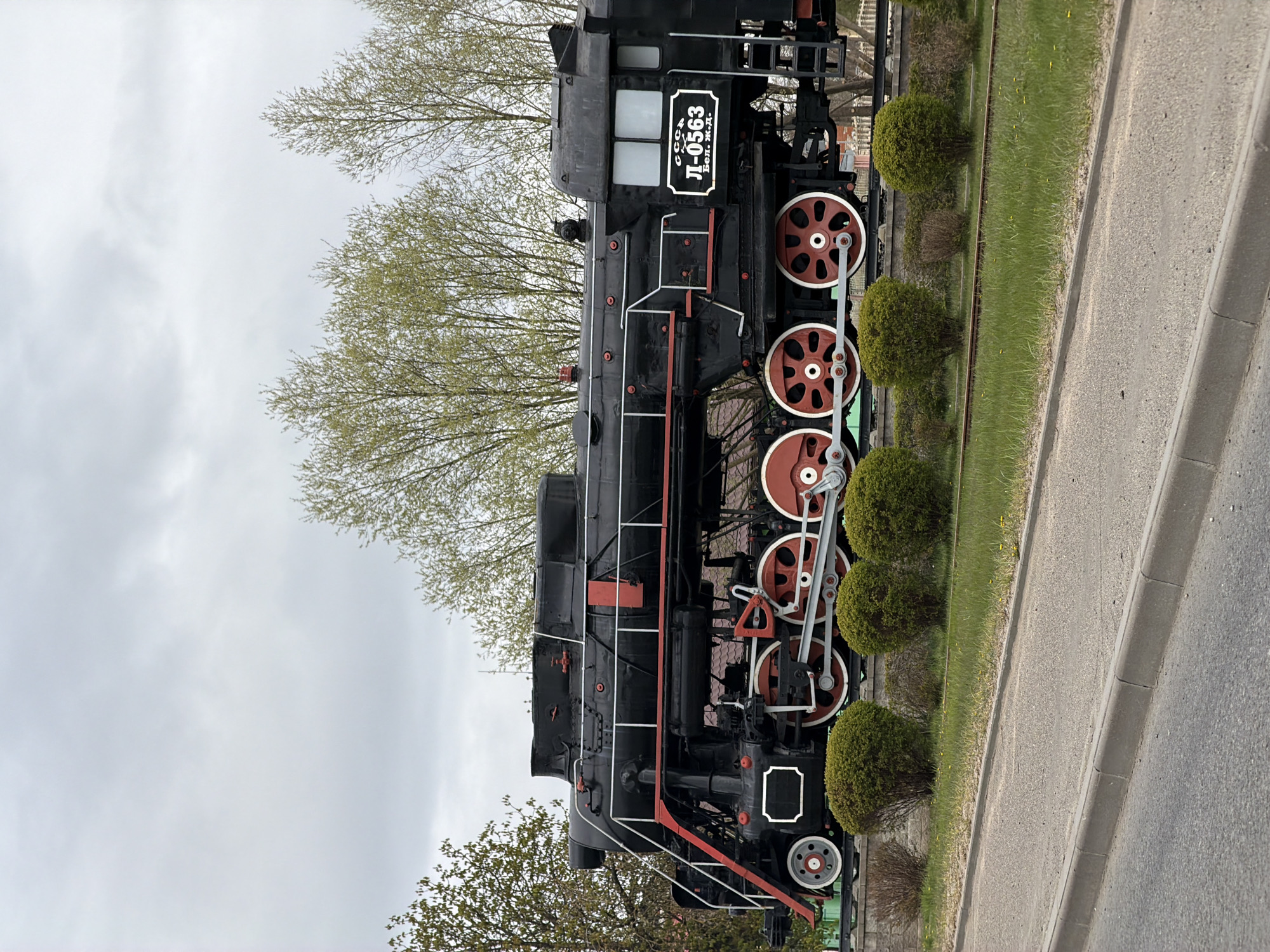 Steam locomotive exhibit observed in Lida, Belarus