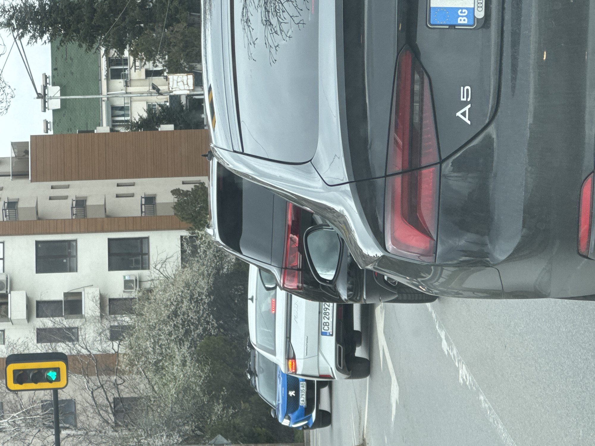 Traffic conditions documented in Sofia during afternoon commute